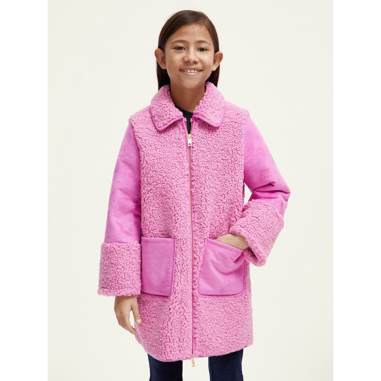 Longer-Length Bonded Teddy Jacket