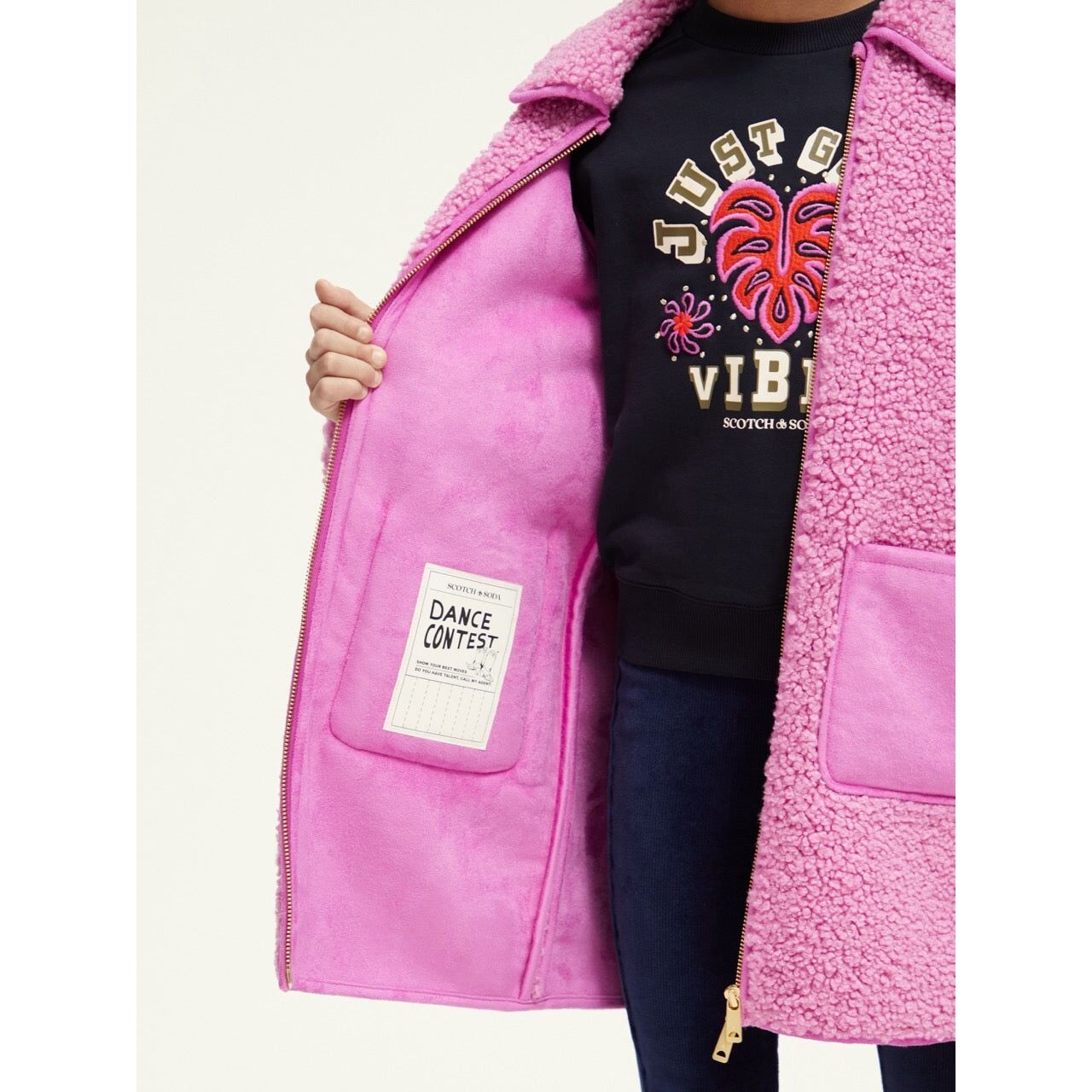 Longer-Length Bonded Teddy Jacket