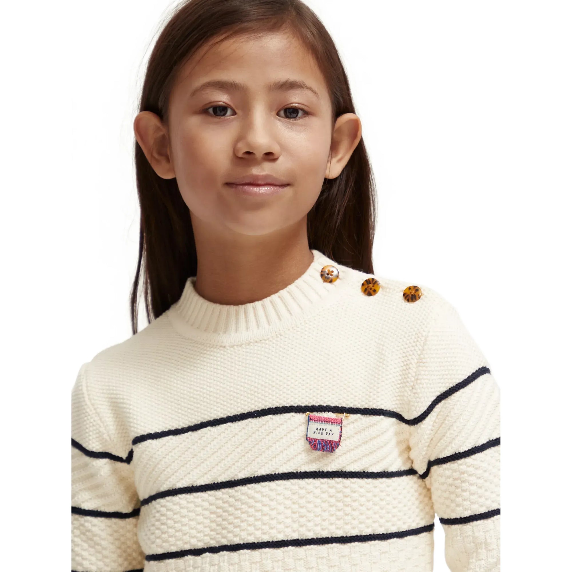 Organic Cotton Shoulder-Button Sweater