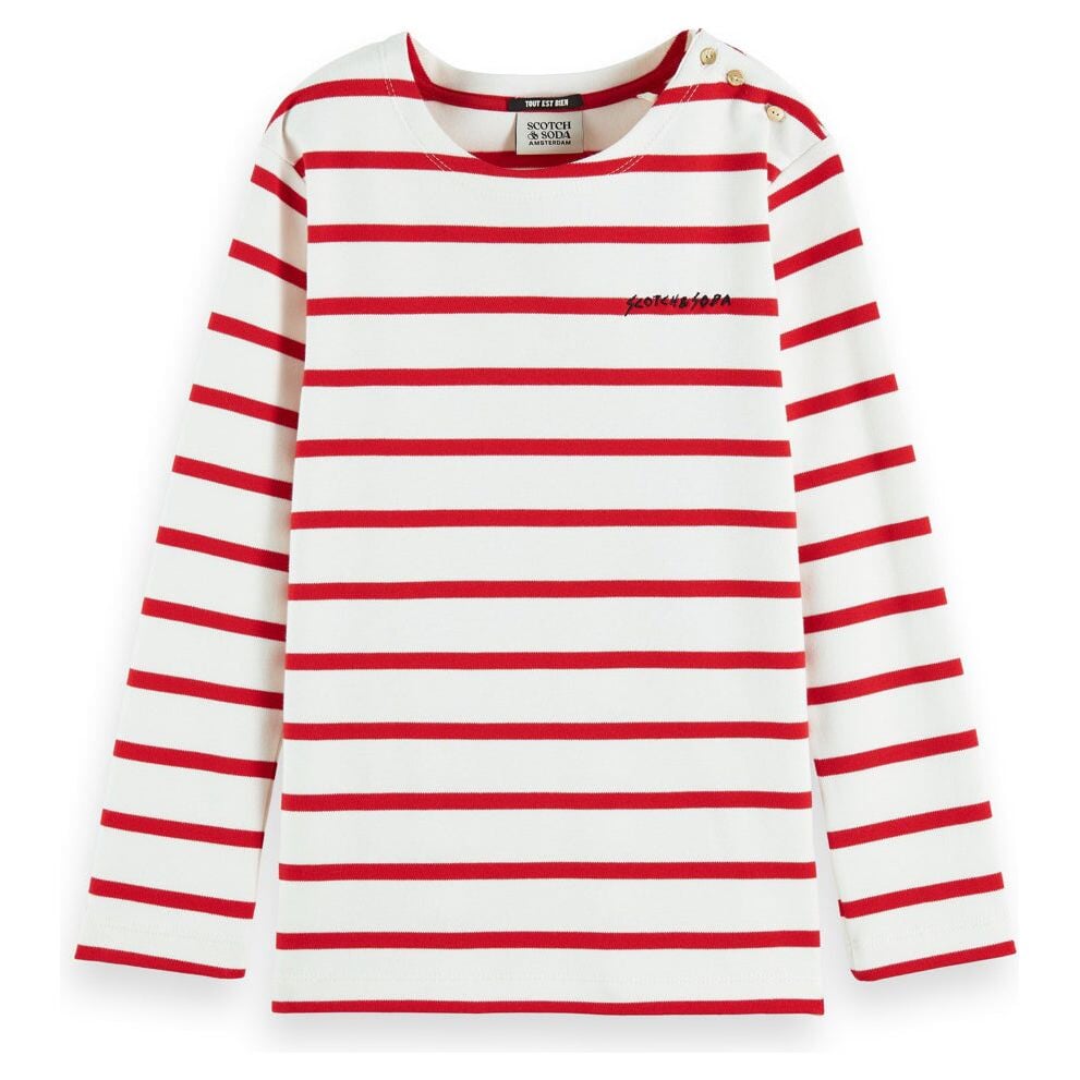 Striped Yarn-Dyed Long Sleeved T-Shirt