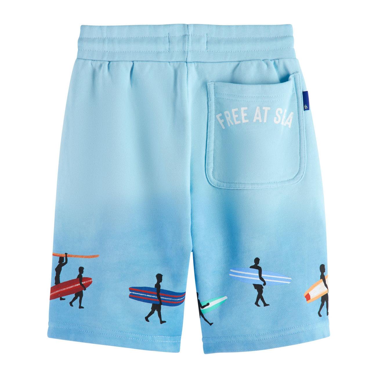 Dip-Dyed Sweatshorts - Blue Lagoon