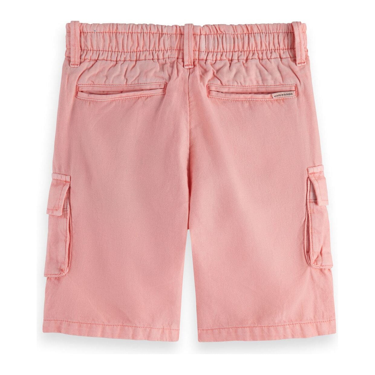 Garment-Dyed Cargo Shorts - Neon Coral