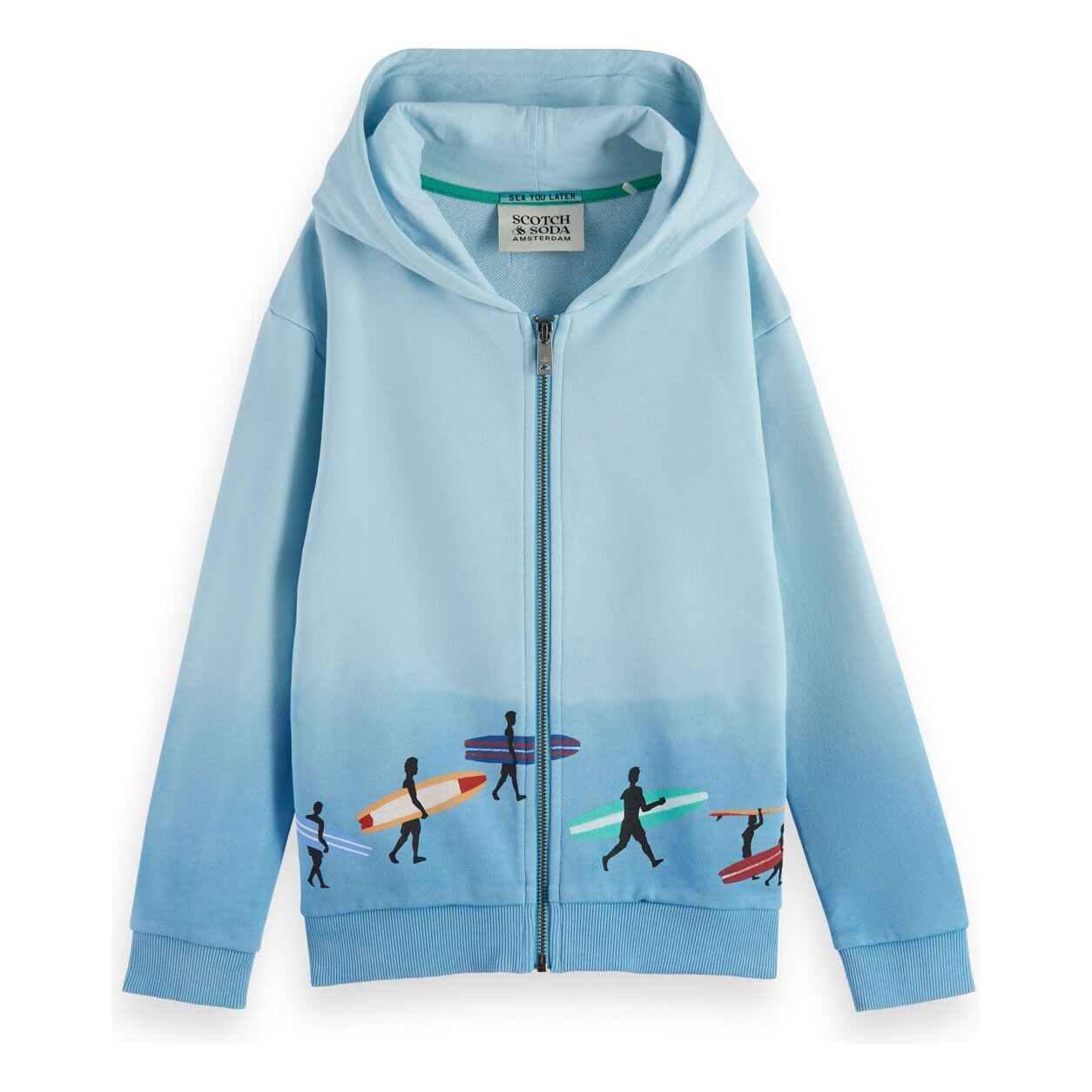 Dip-Dyed Zip-Through Hoodie