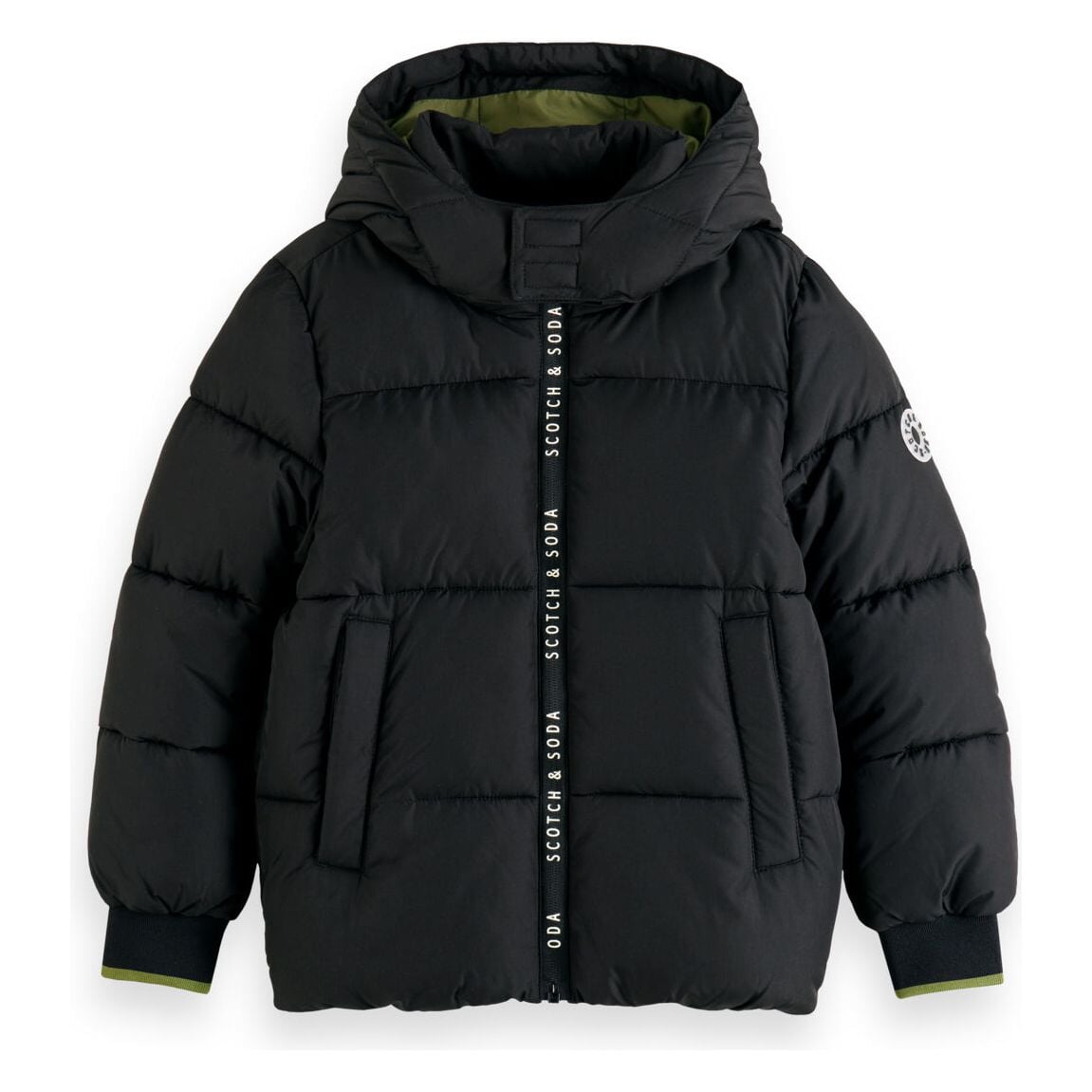 Hooded Puffer Jacket - Black