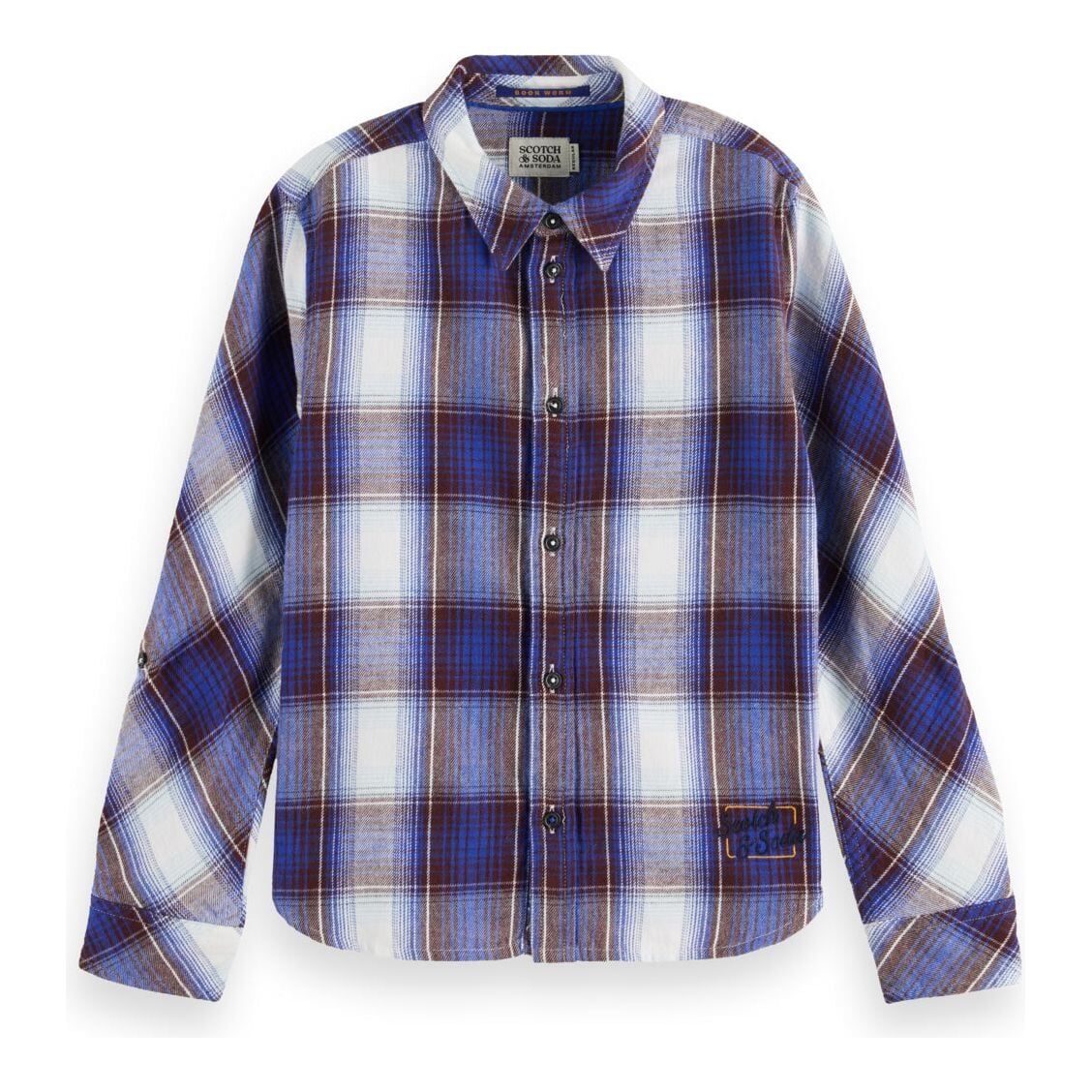 Yarn-Dyed Checked Flannel Shirt - Bonita Blue