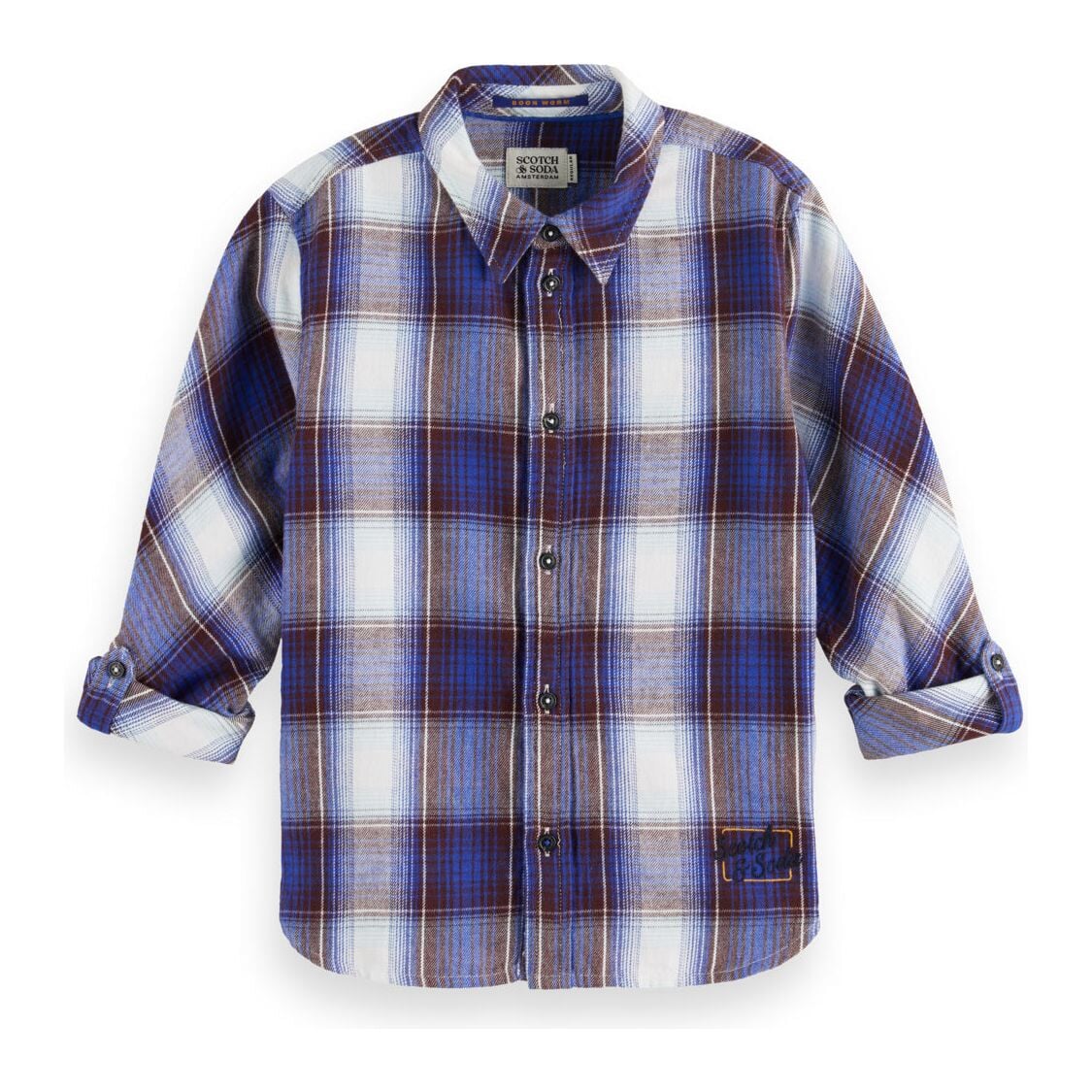 Yarn-Dyed Checked Flannel Shirt - Bonita Blue