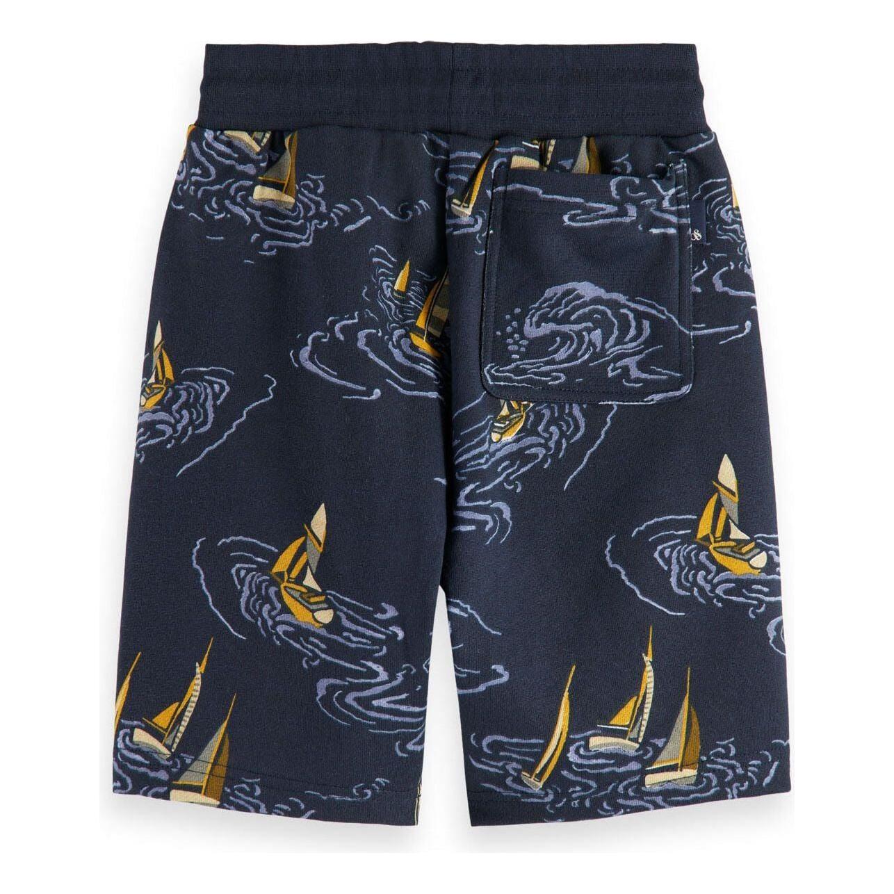 Printed Sweatshorts - Sailboats Night