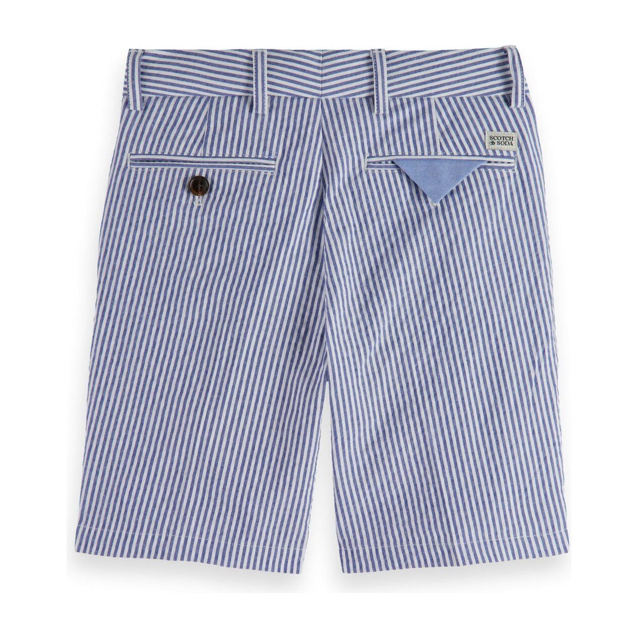 Seersucker Chino Shorts - Blue Stripe