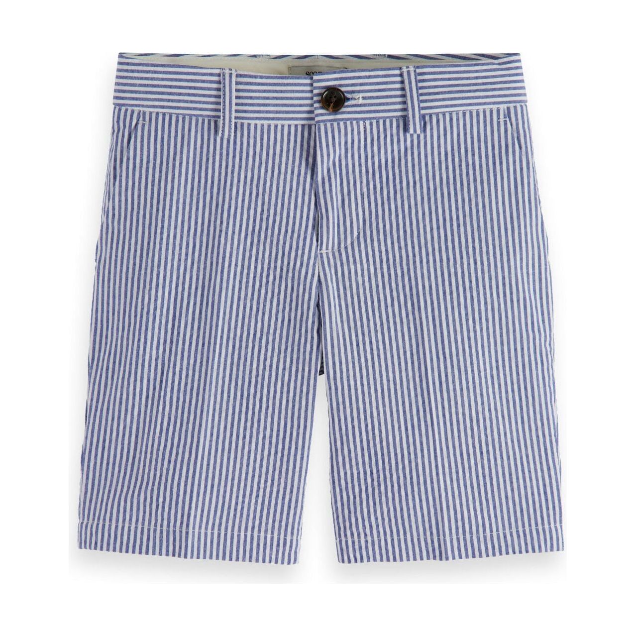 Seersucker Chino Shorts - Blue Stripe