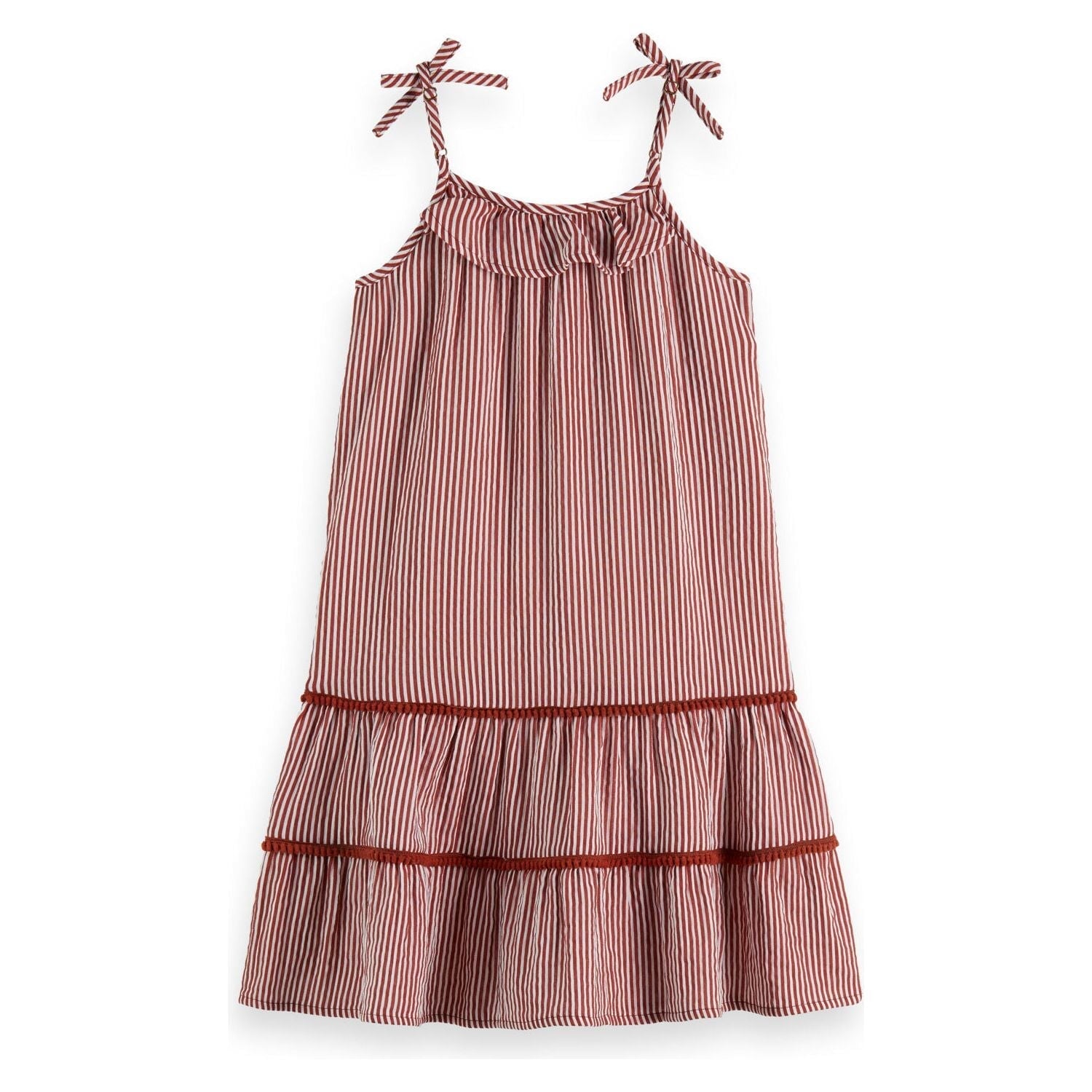 A-Line Striped Dress - Terracotta Stripe