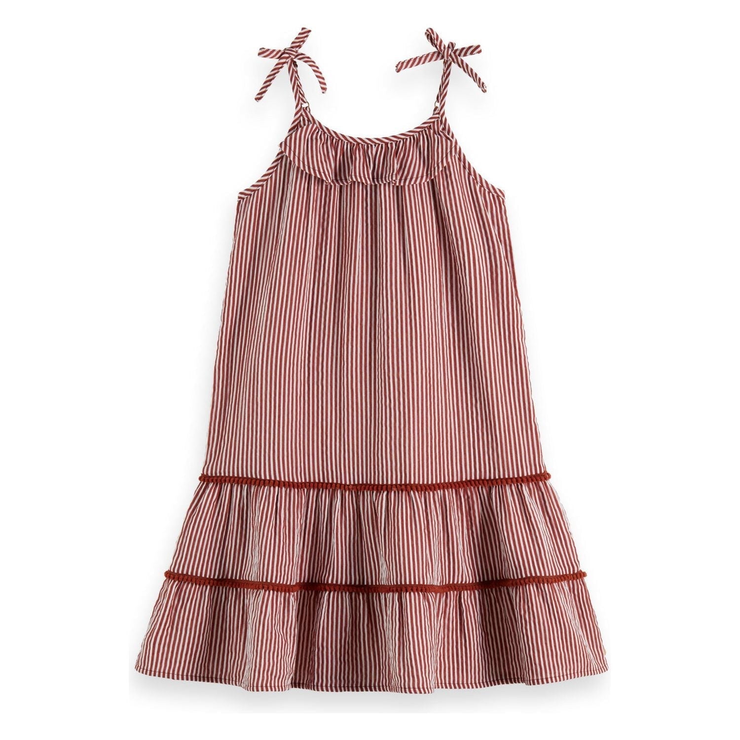 A-Line Striped Dress - Terracotta Stripe