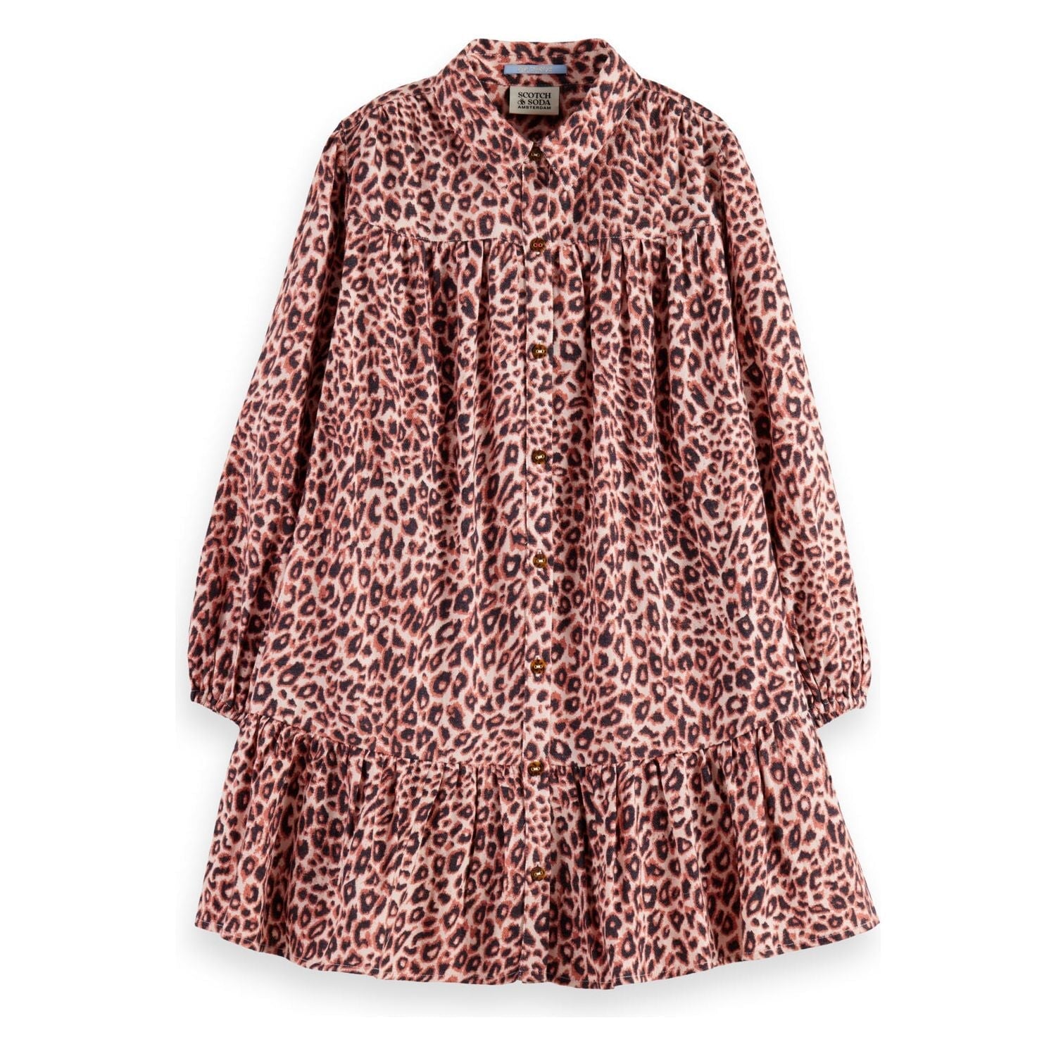 Printed Shirt Dress - Mini Leopard