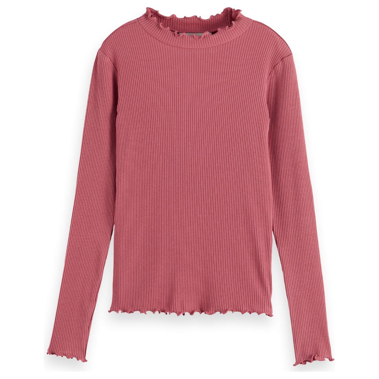 Long Sleeved Ribbed Top - Reunion Rose