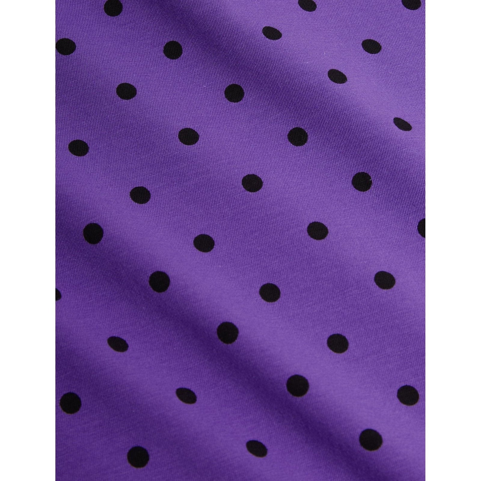 Polka Dot Flared Trousers - Purple