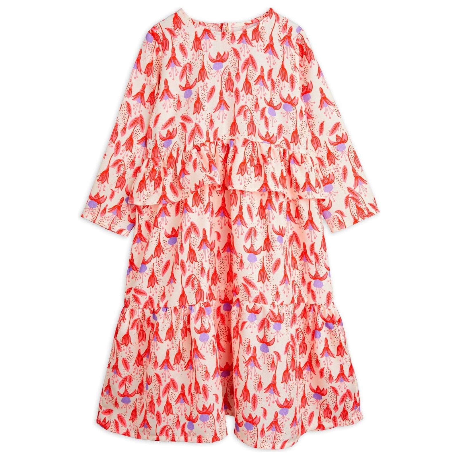 Fuchsia Aop Woven Frill Dress