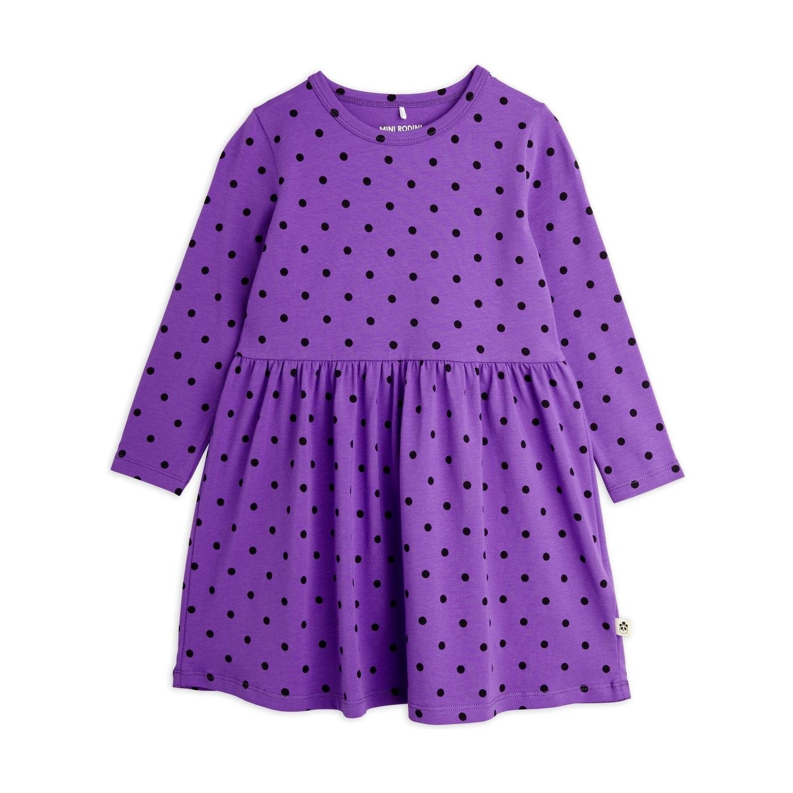Polka Dot Ls Dress - Purple