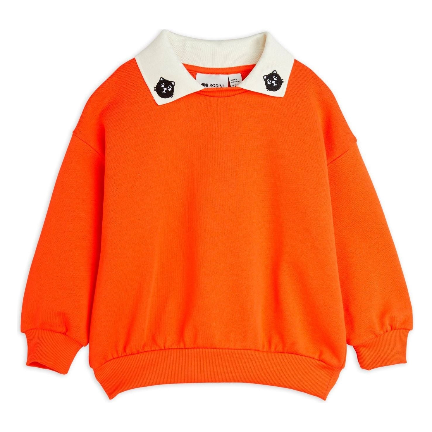 Cats Emb Collar Sweatshirt