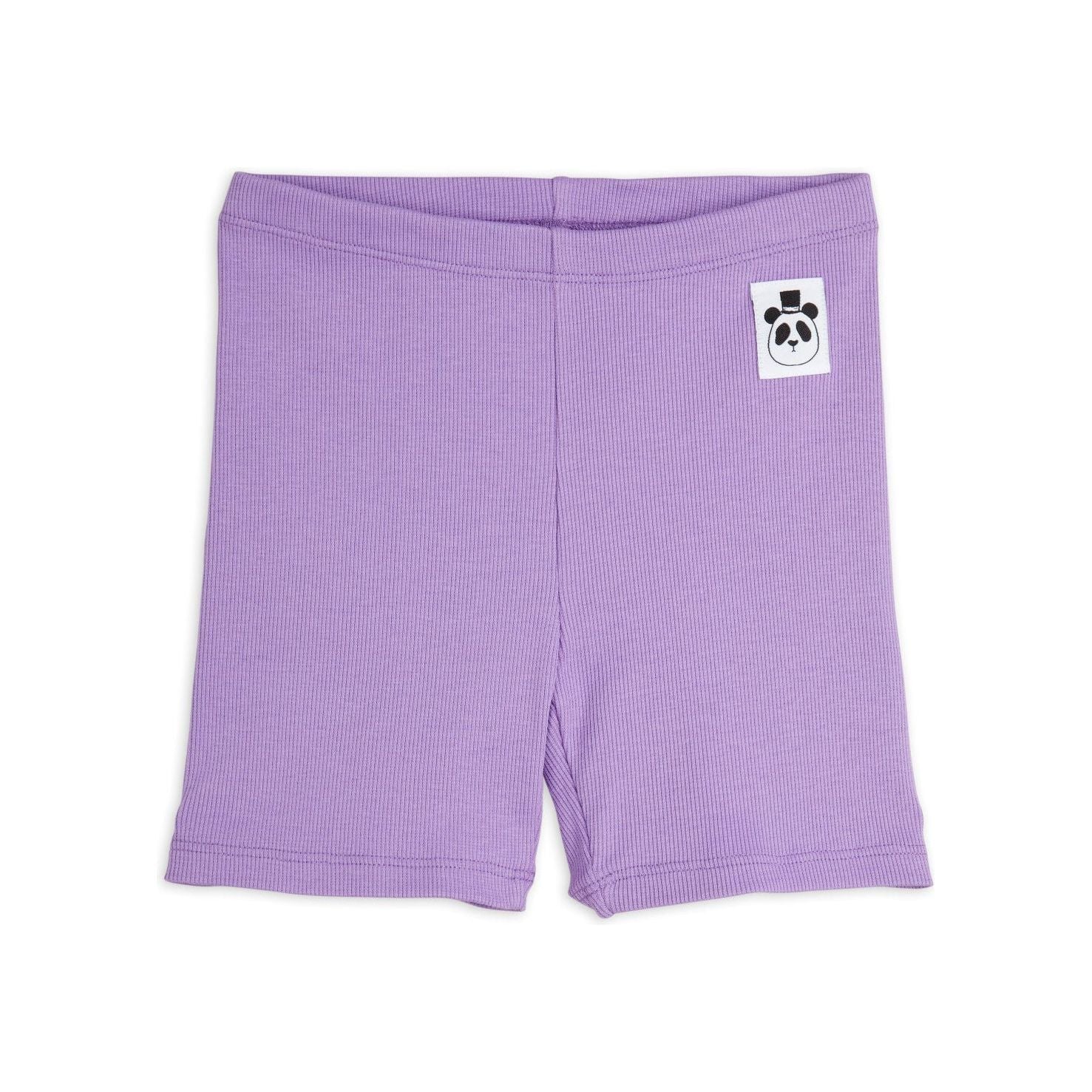 Solid Rib Bike Shorts - Purple