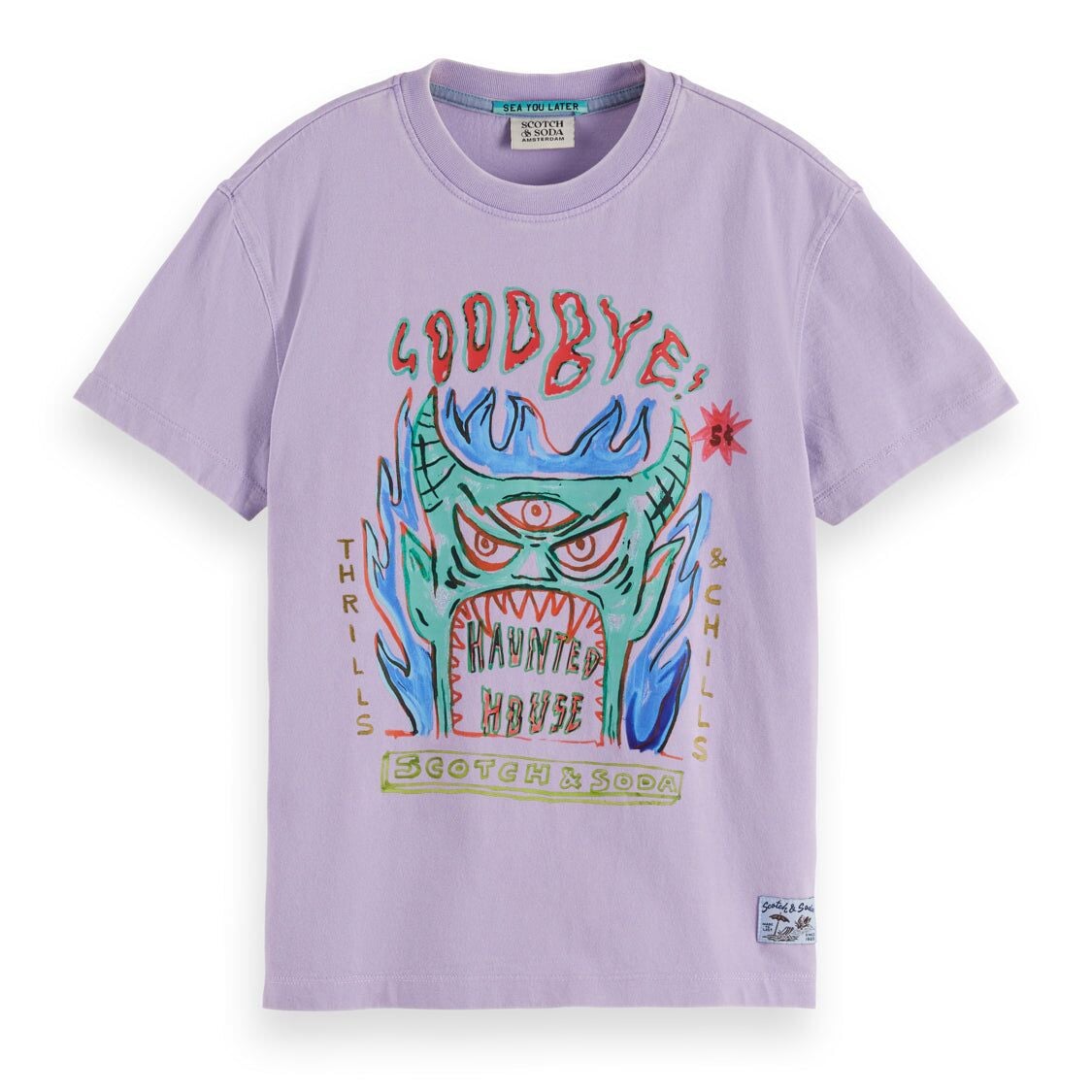 Kids - Skate-Fit Artwork T-Shirt - Bright Lavender