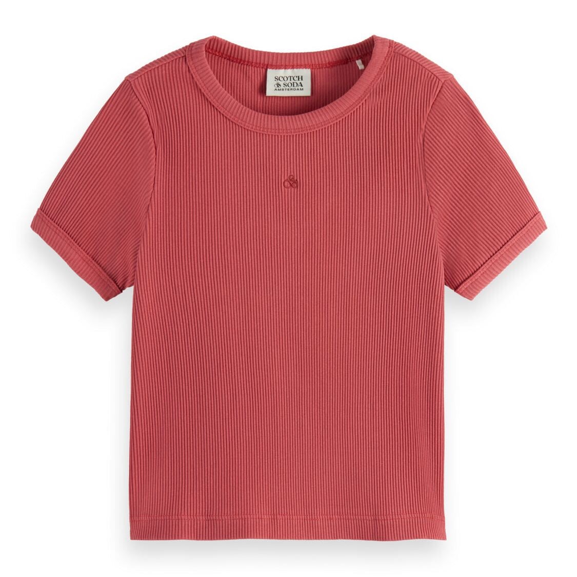 Kids - Ribbed T-Shirt - Dusty Red
