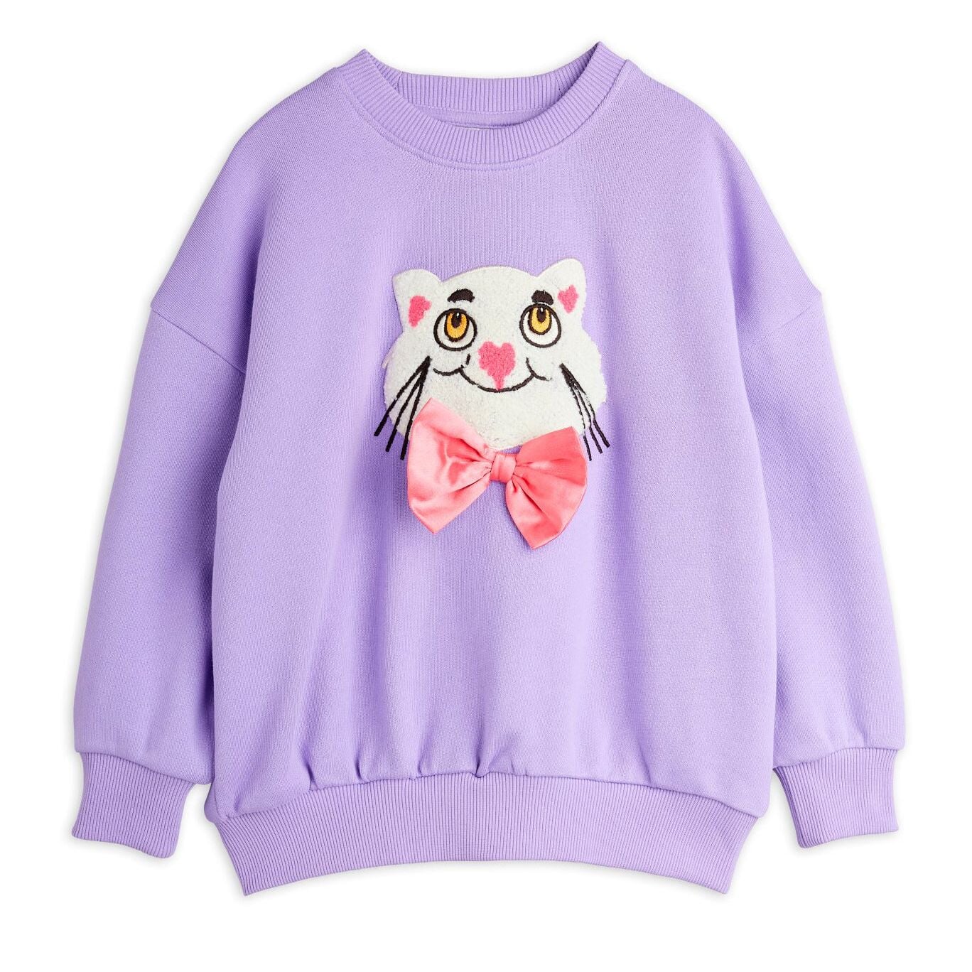 Cat With Bowtie Chenille Sweatshirt