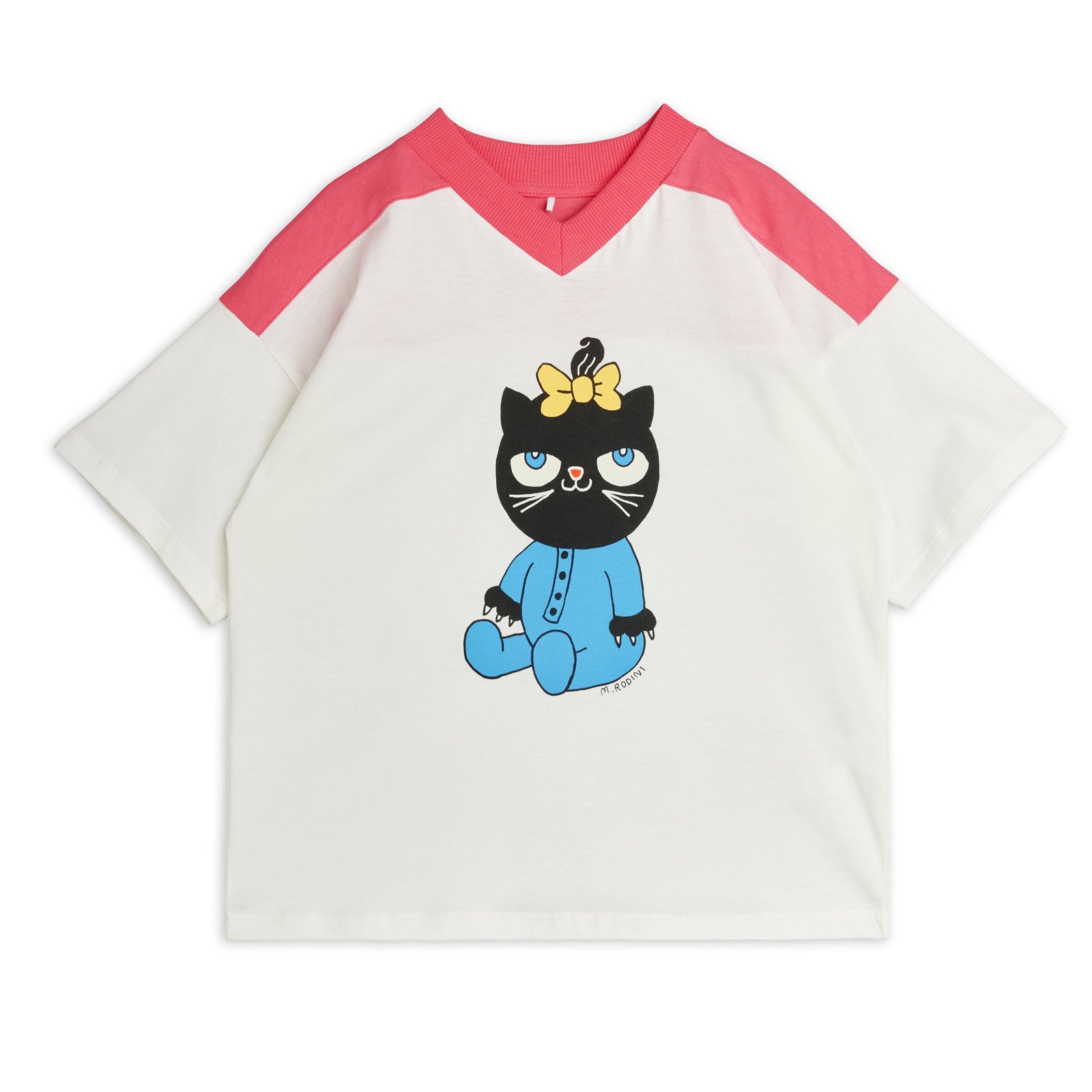 Cat V-Neck Sp Ss Tee - Pink
