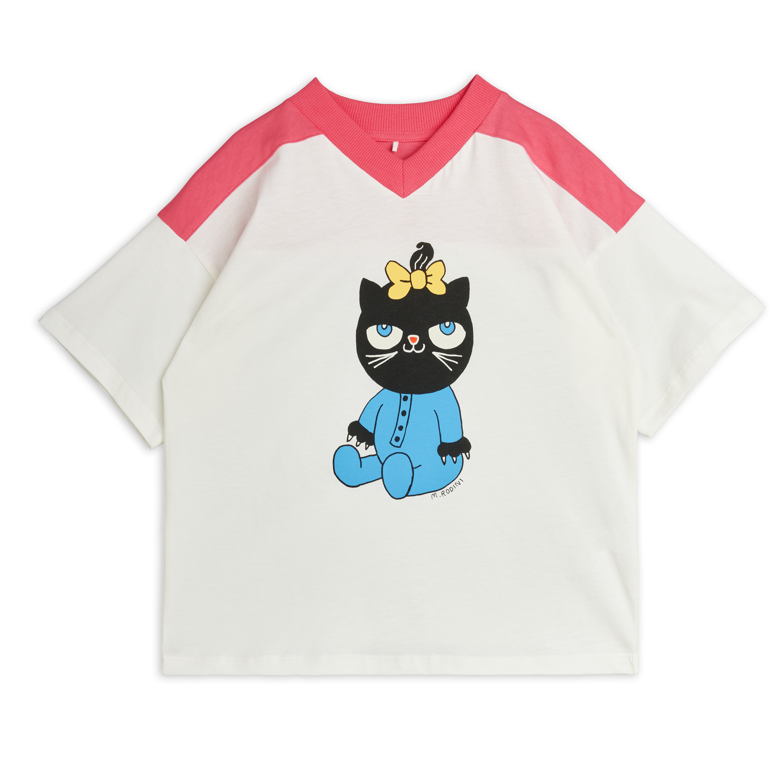 Cat V-Neck Sp Ss Tee - Pink