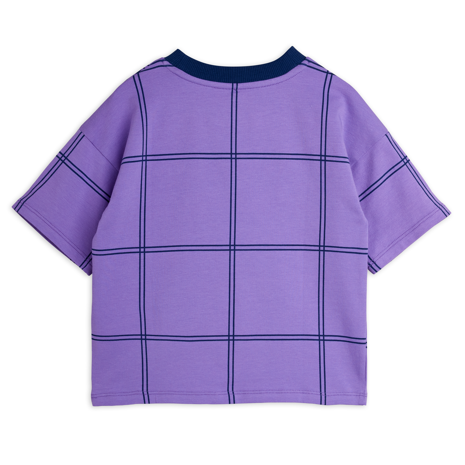 Check Aop Panther Patch Ss Tee - Purple