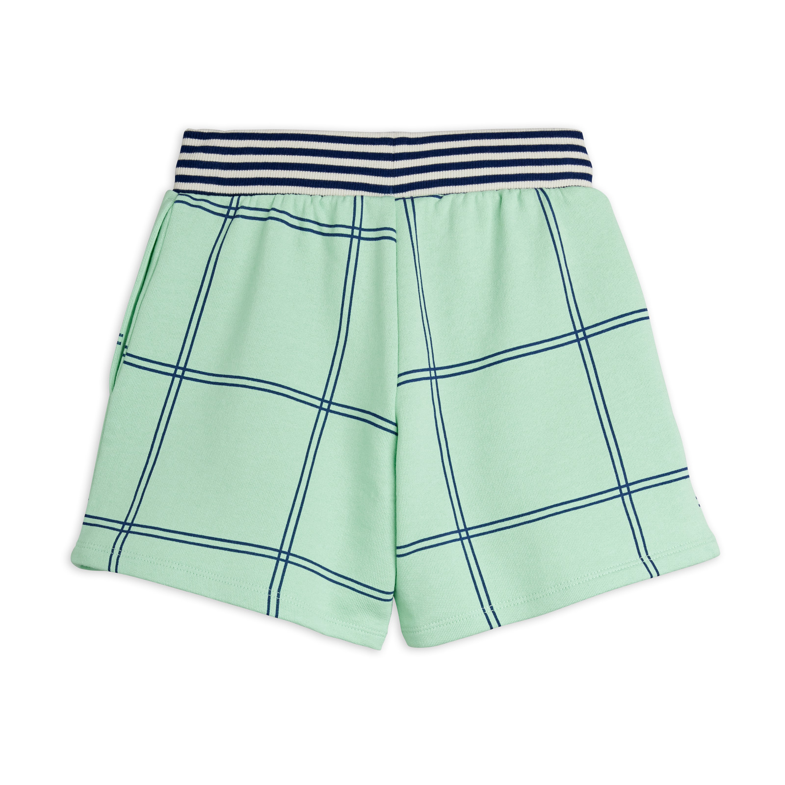 Check Aop Panther Patch Sweatshorts - Green