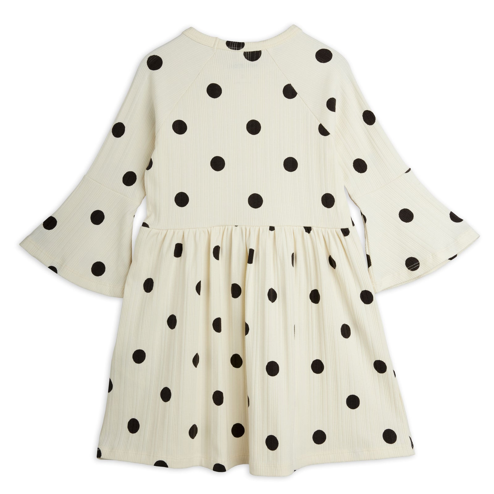 Dots Dog Trumpet Sleeve Dress
