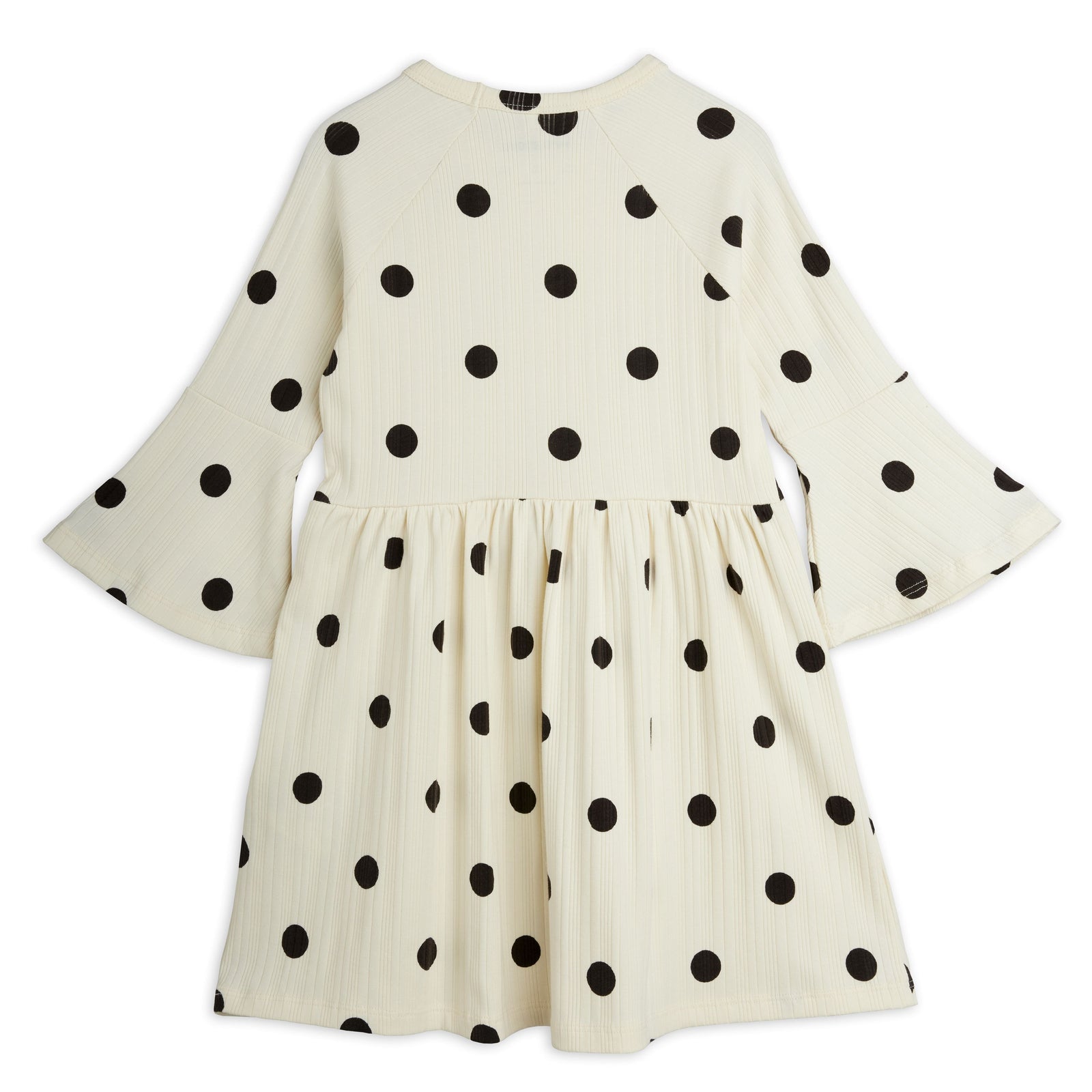 Dots Dog Trumpet Sleeve Dress