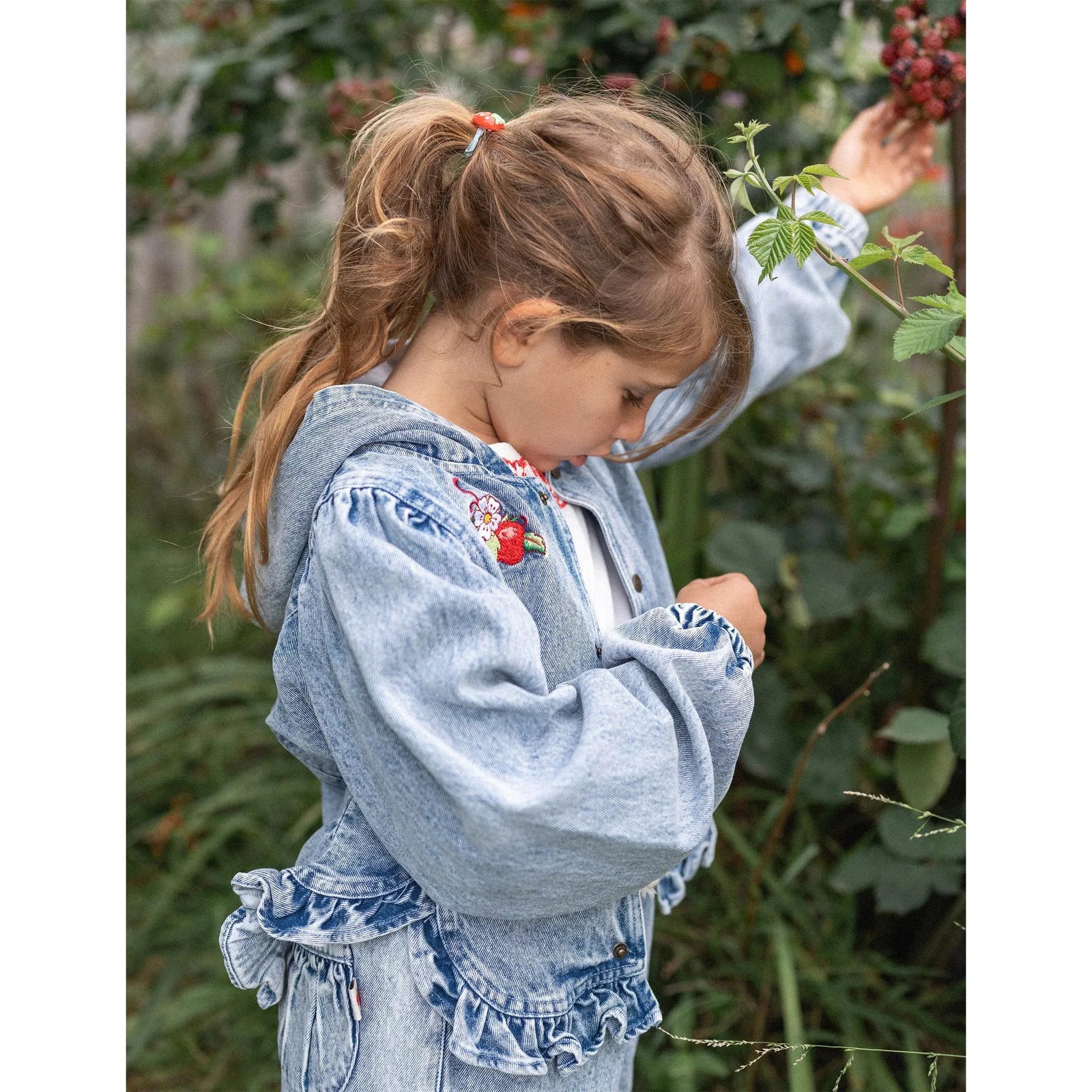 Sarah Strawberry Vintage Denim Jacket