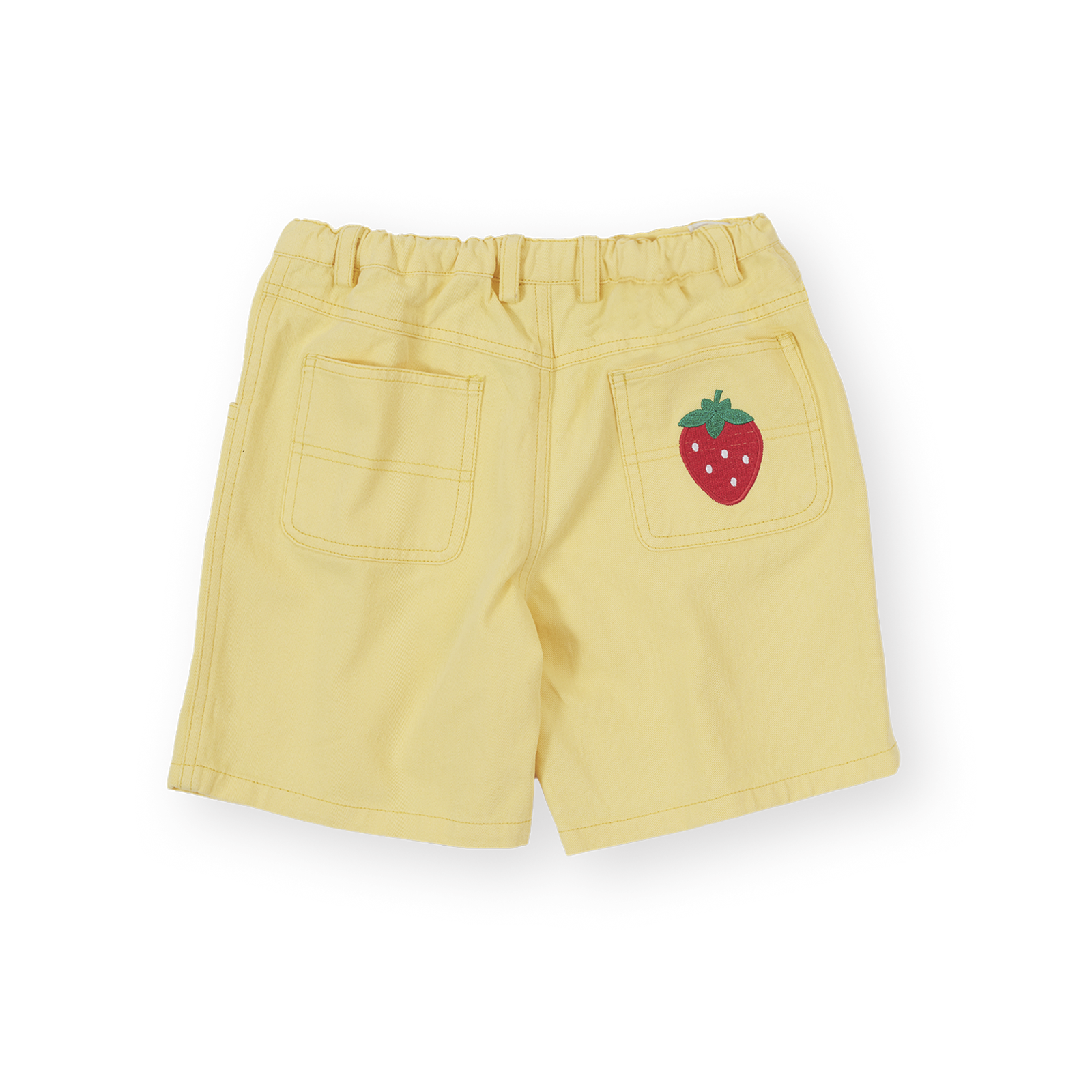 Wide Leg Strawberry Denim Shorts