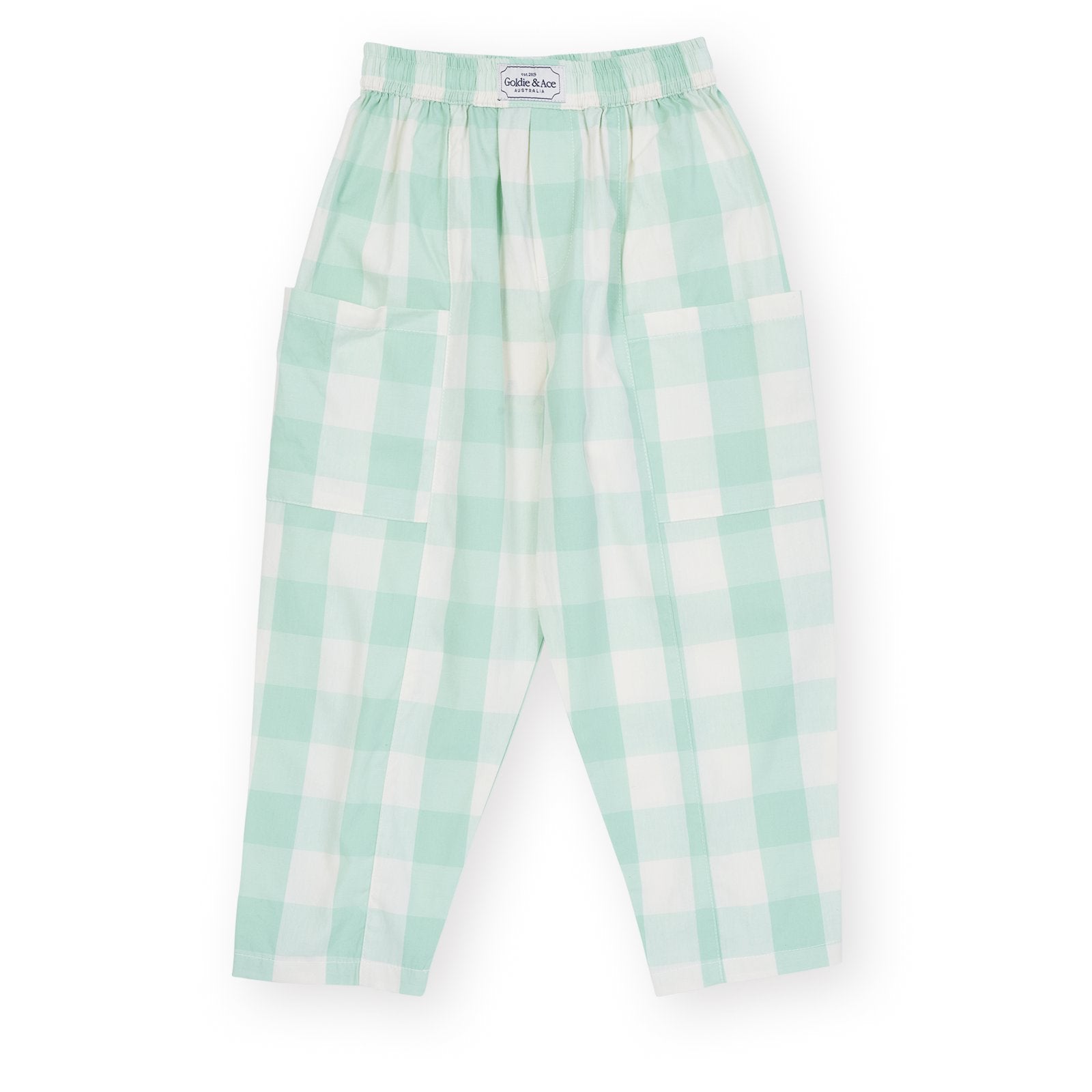 Lightweight Gingham Kit Pocket Pant - Green