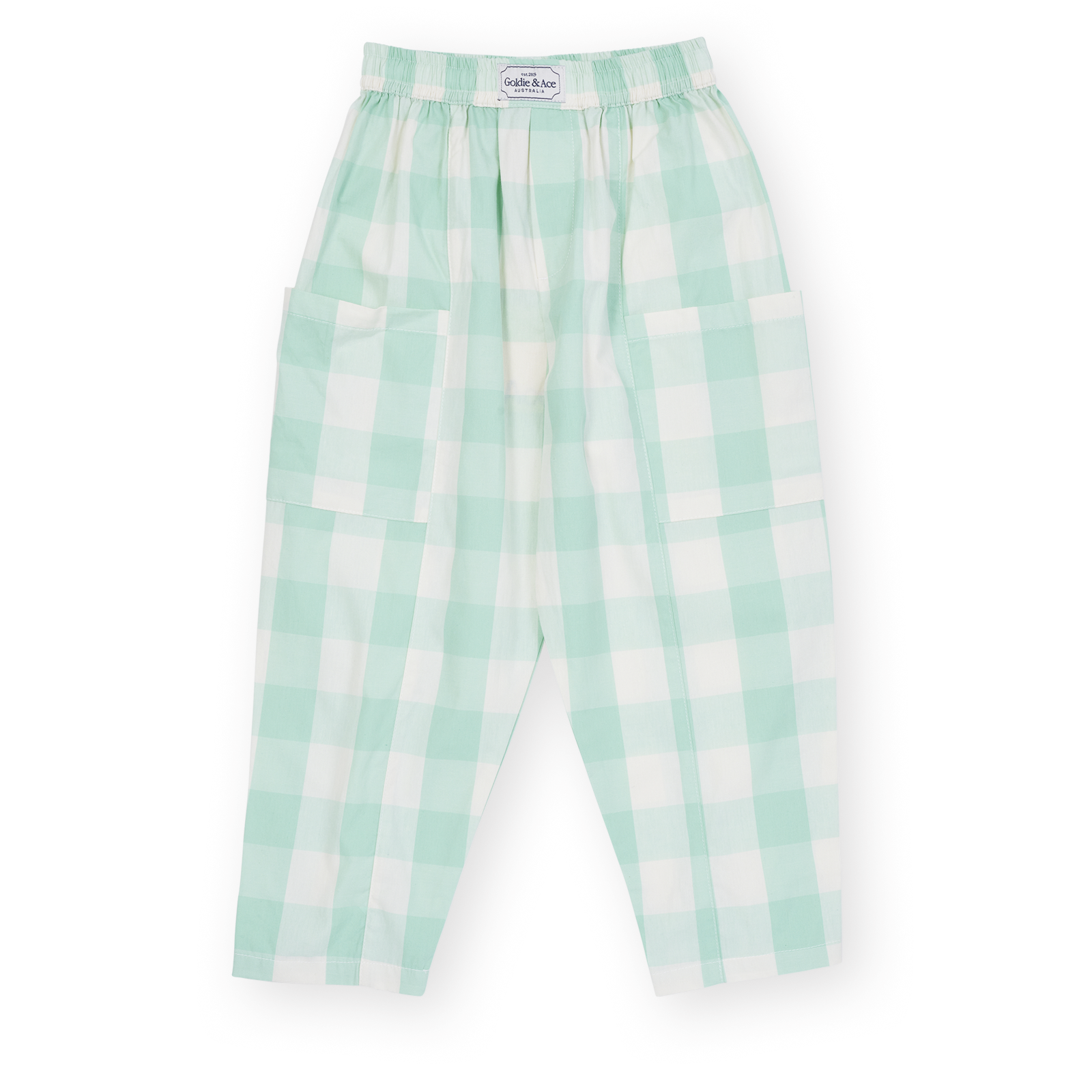 Lightweight Gingham Kit Pocket Pant - Green