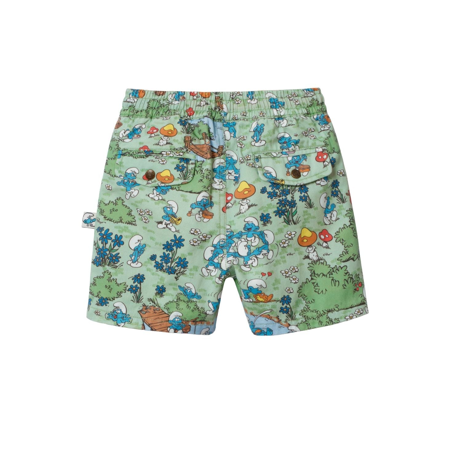 Goldie & Ace x The Smurfs Village Print Shorts, product shot 2