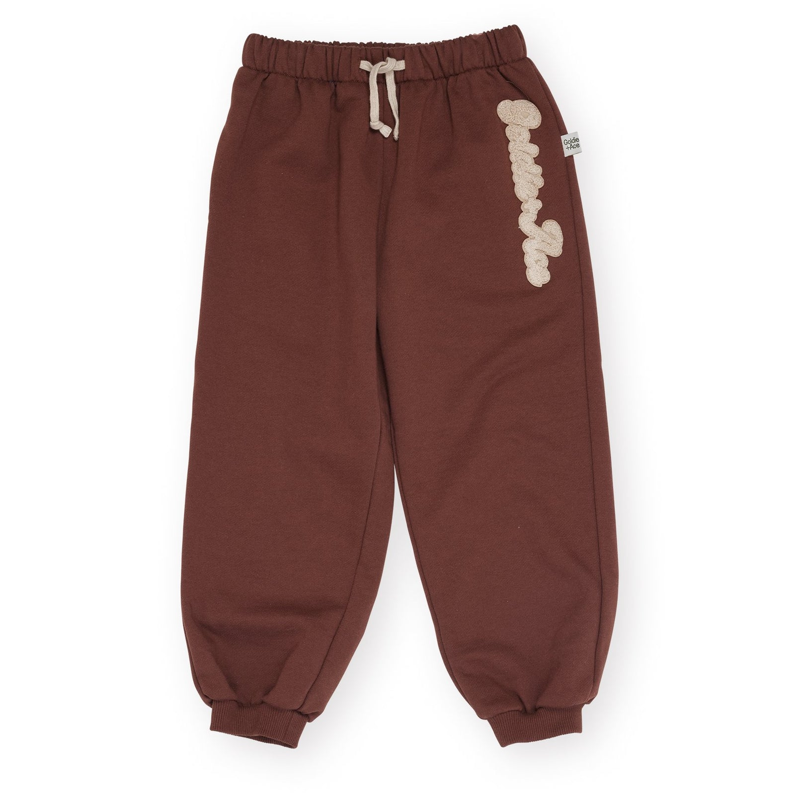 Goldie & Ace Comfy Embroidered Sweatpants, product flat lay