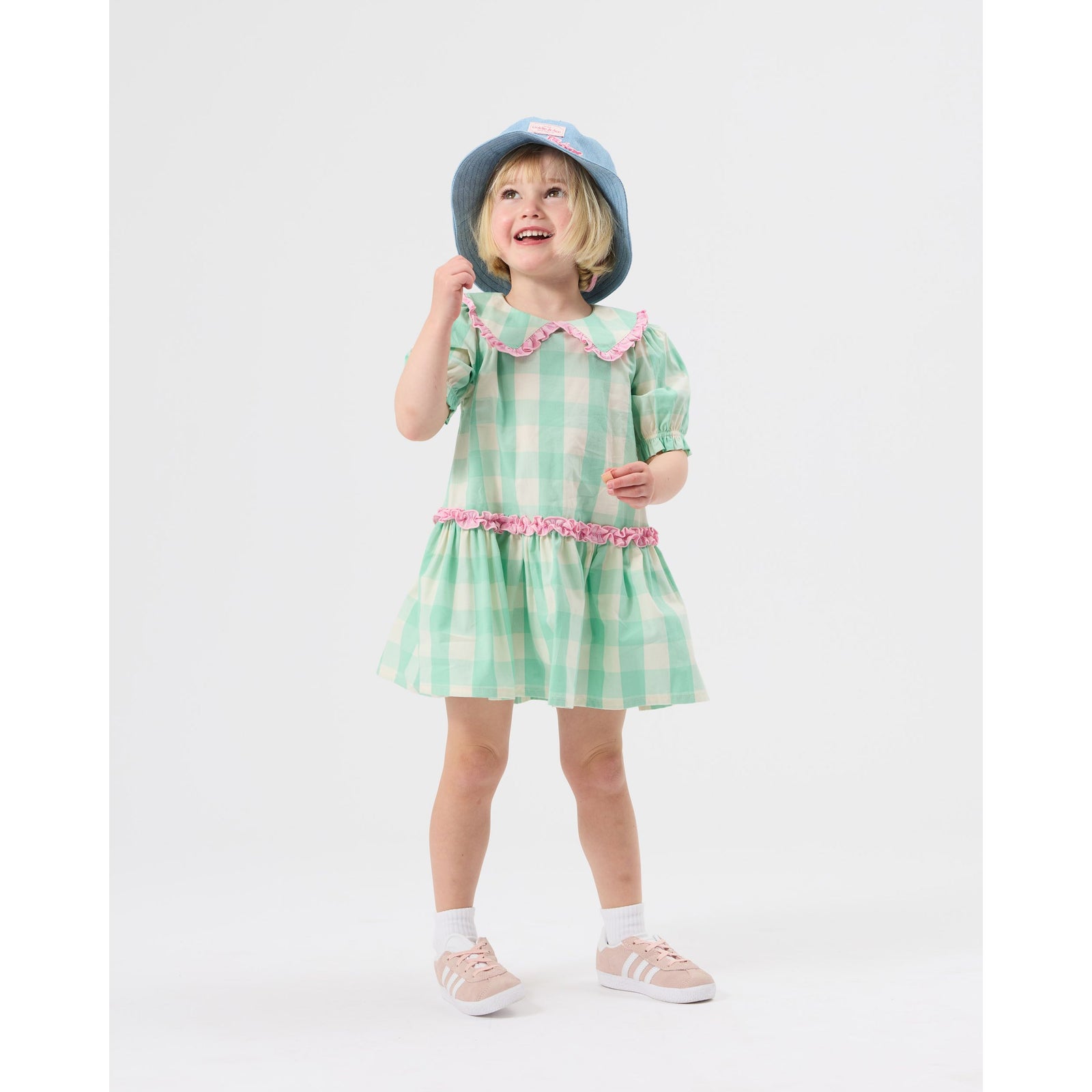 Chambray Frill Bucket Hat