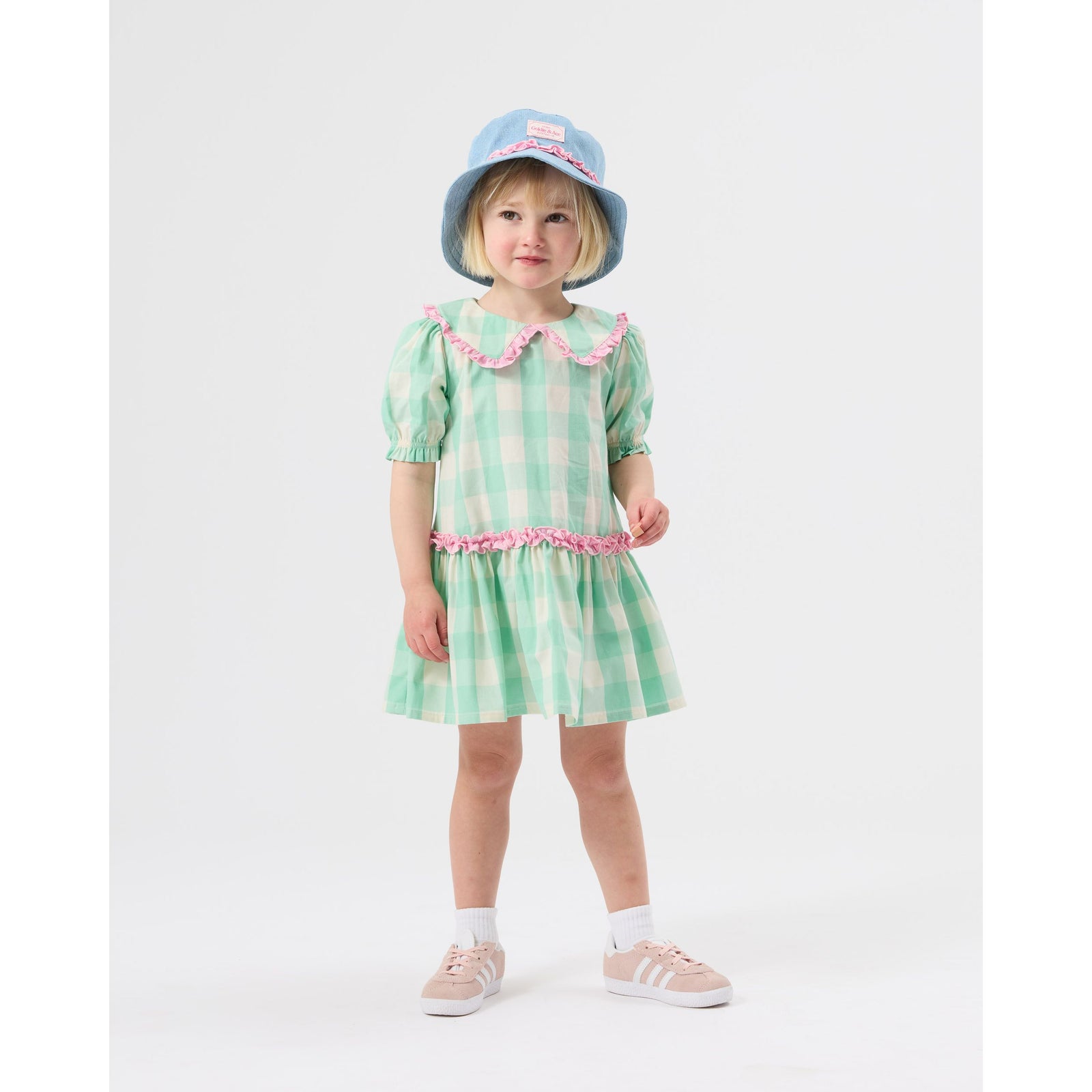 Chambray Frill Bucket Hat
