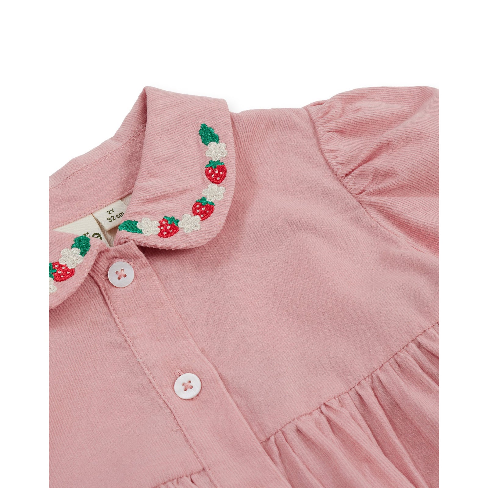 Goldie & Ace Wild Strawberry Corduroy Collar Dress, product flat lay 2