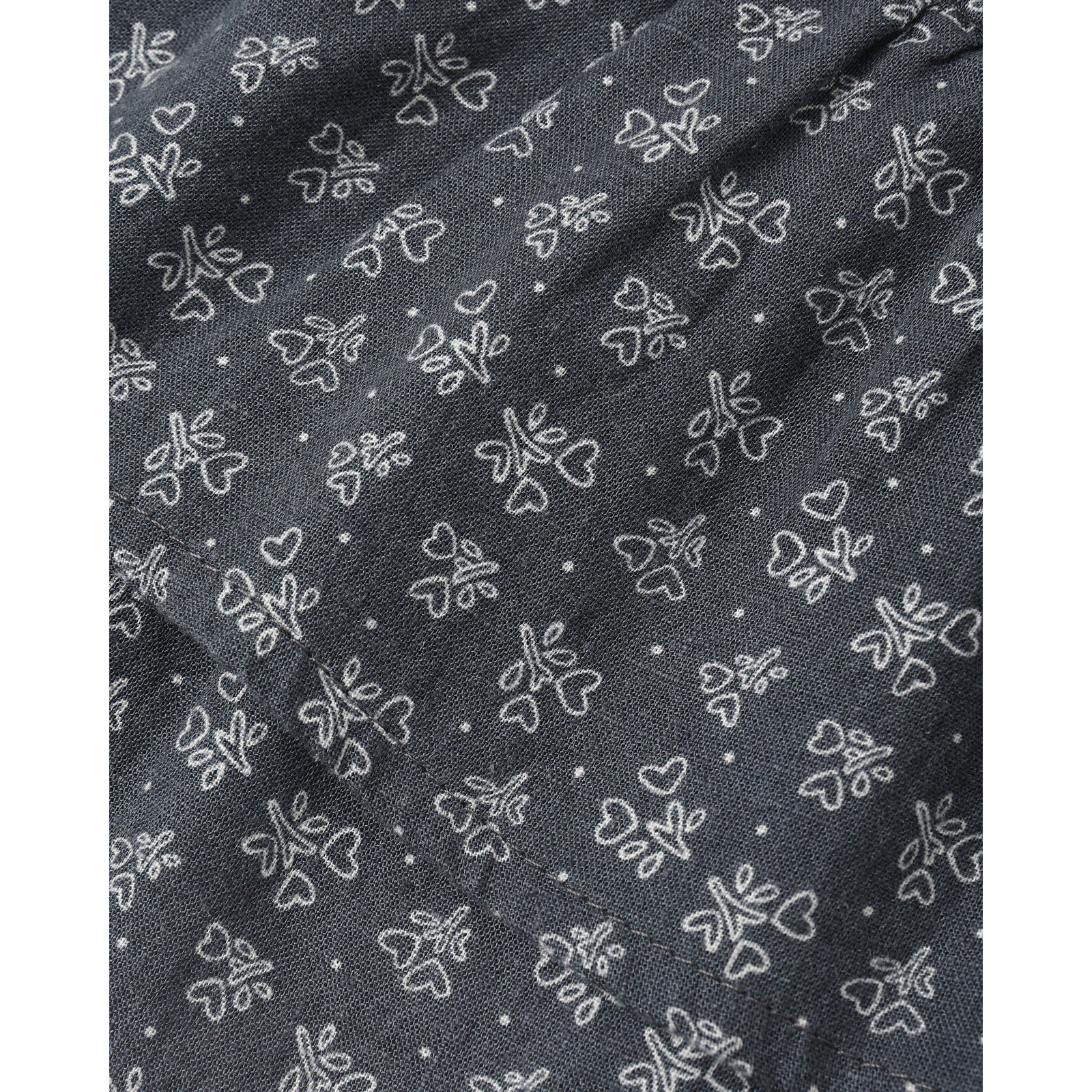 Tiered Mini Skirt Heart Ditsy