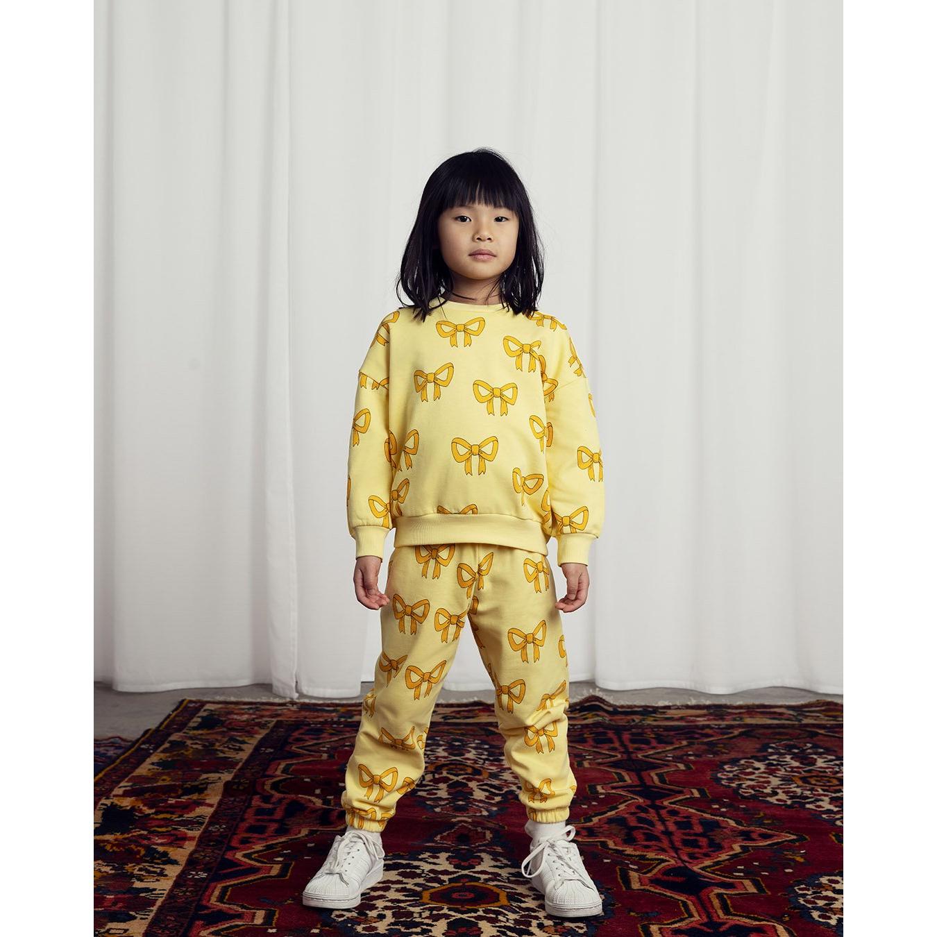 Bow Aop Sweatpants - Yellow