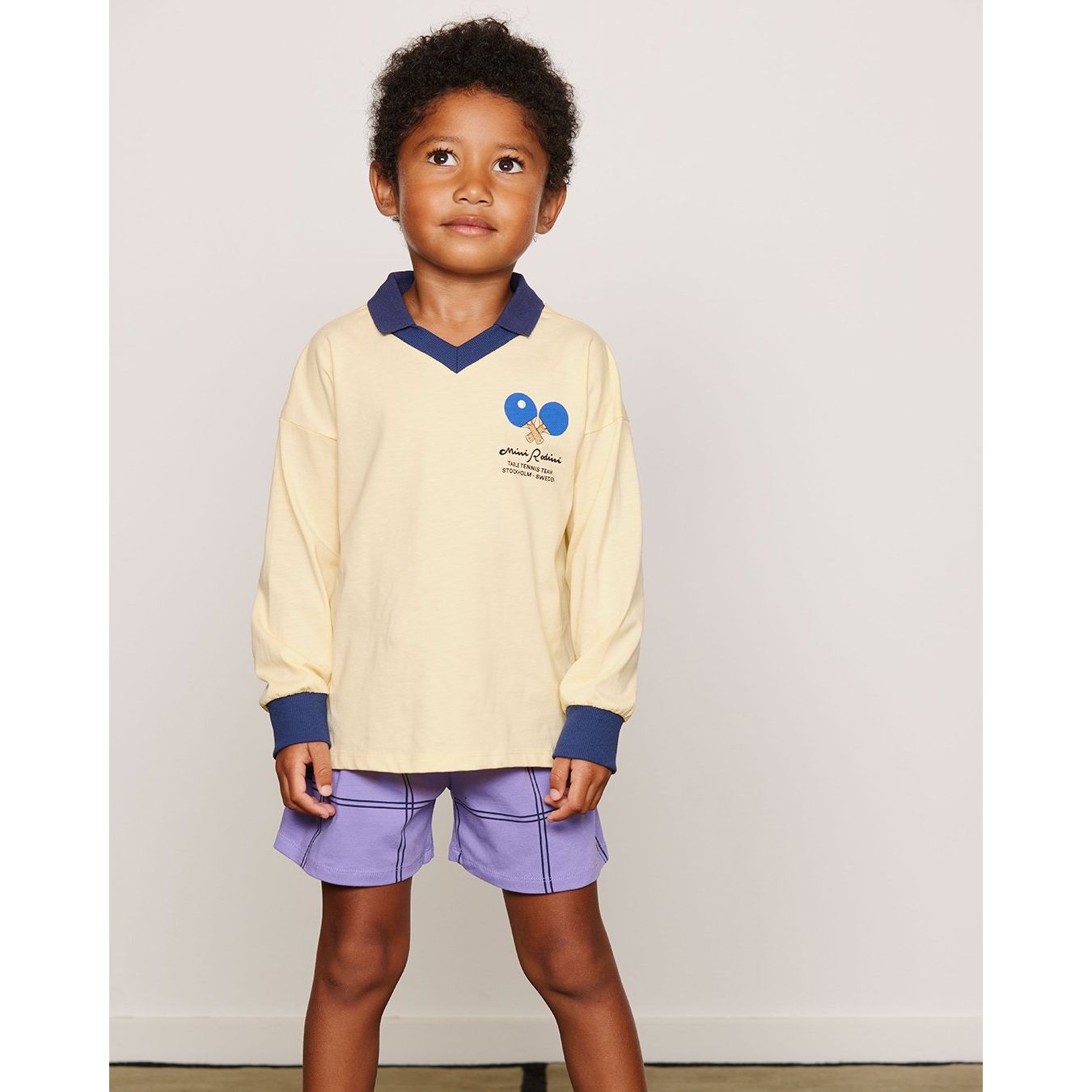 Table Tennis Sp Collar Ls Top - Yellow