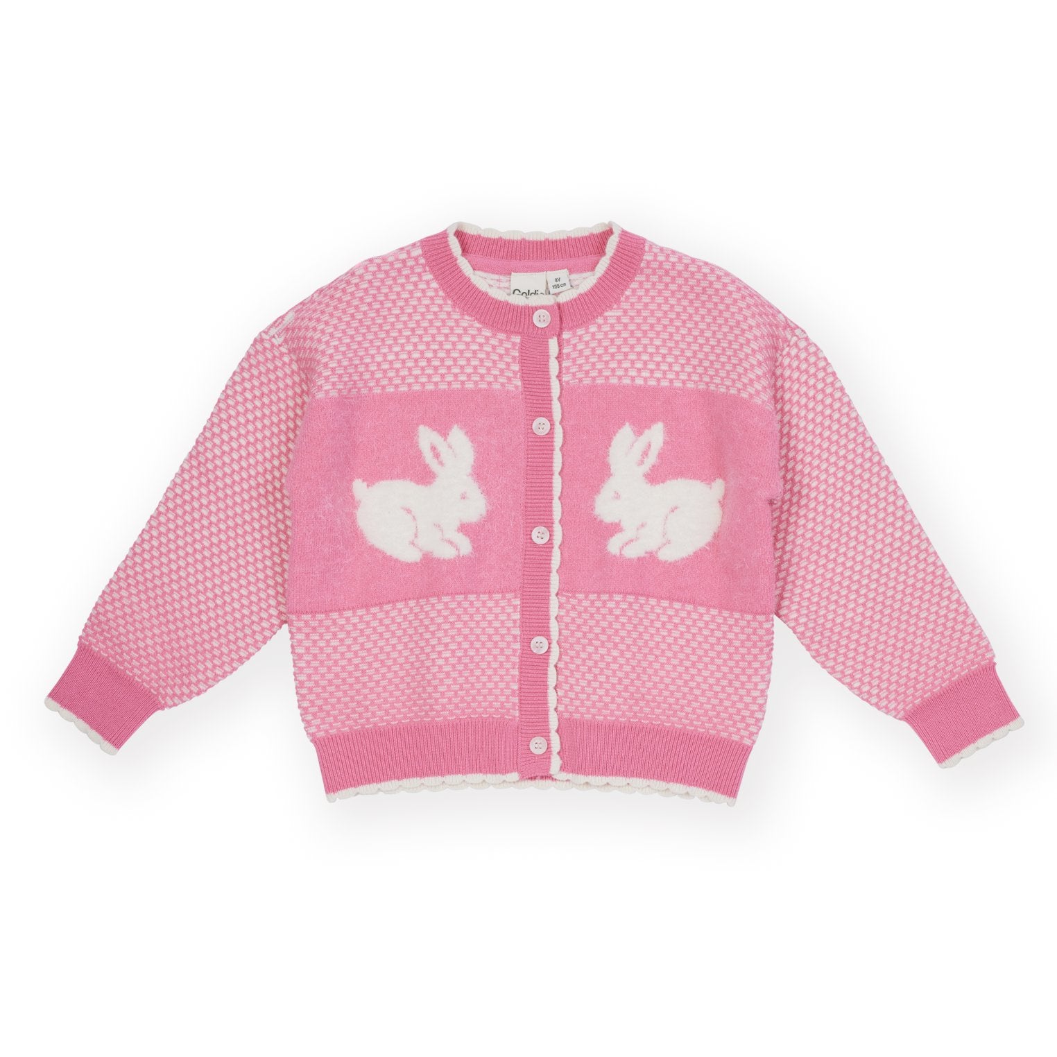 Goldie & Ace Bunny Knit Cardigan, product flat lay