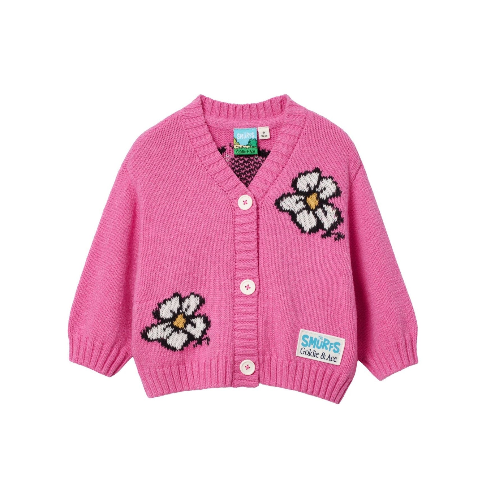 Goldie & Ace x The Smurfs Flower Knit Cardigan, product shot