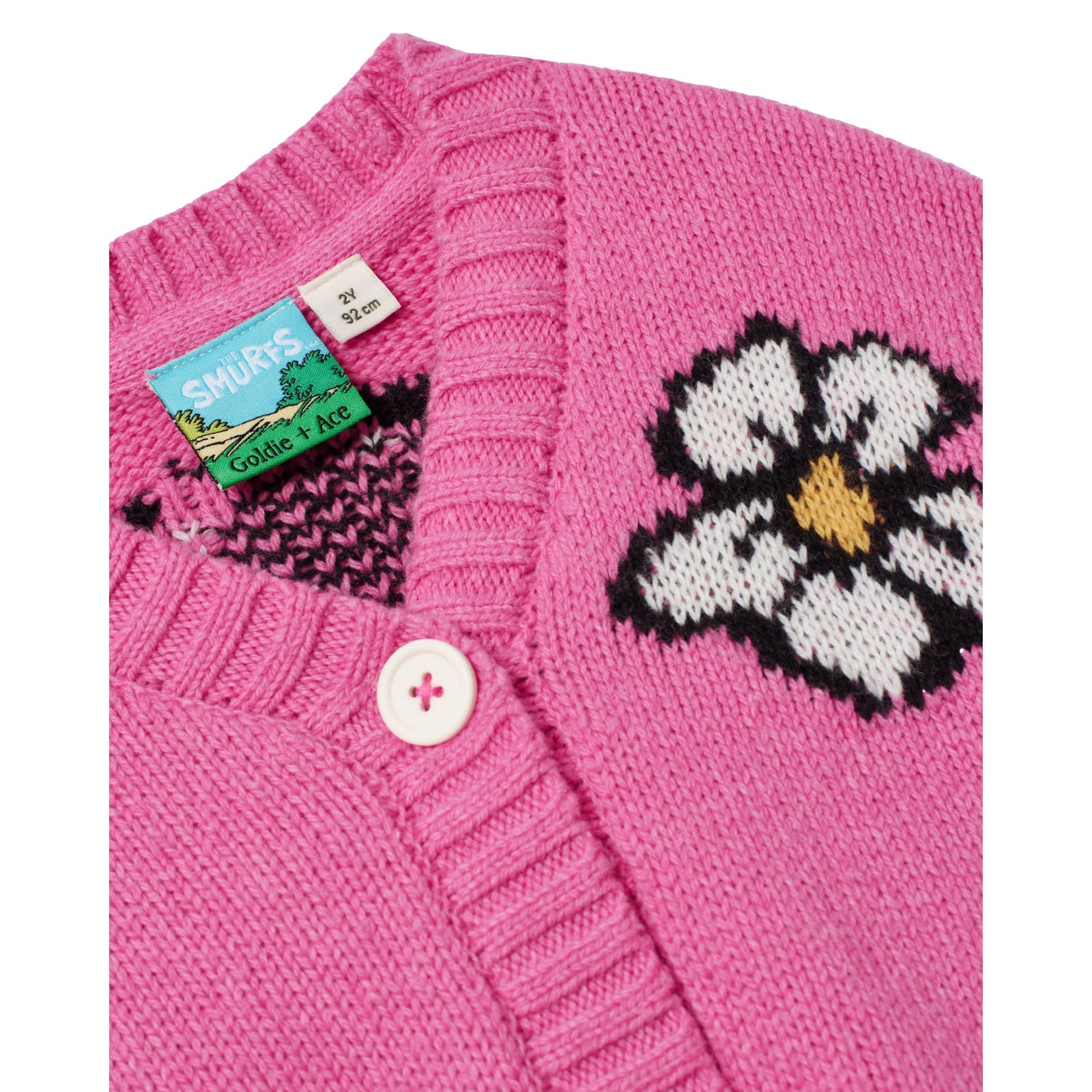 Goldie & Ace x The Smurfs Flower Knit Cardigan, product shot 3
