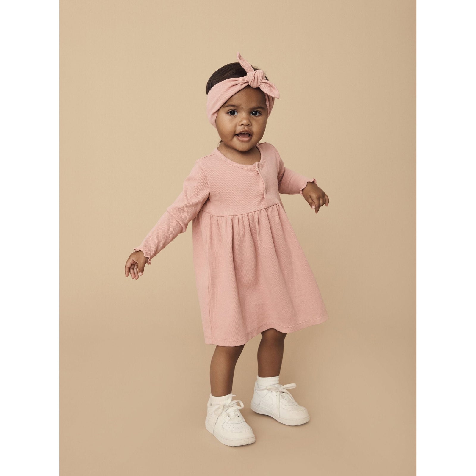 Dusty Rose Rib Dress