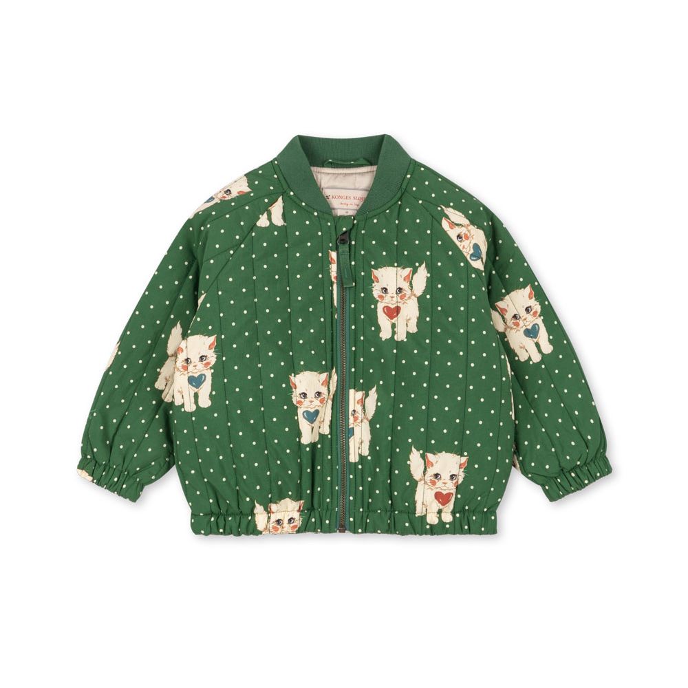 Juno Printed Bomber Jacket - Dot Miao Verde