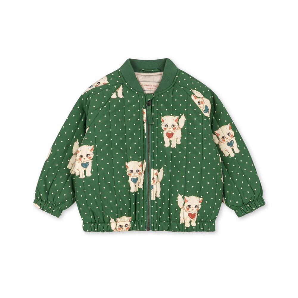 Juno Printed Bomber Jacket - Dot Miao Verde