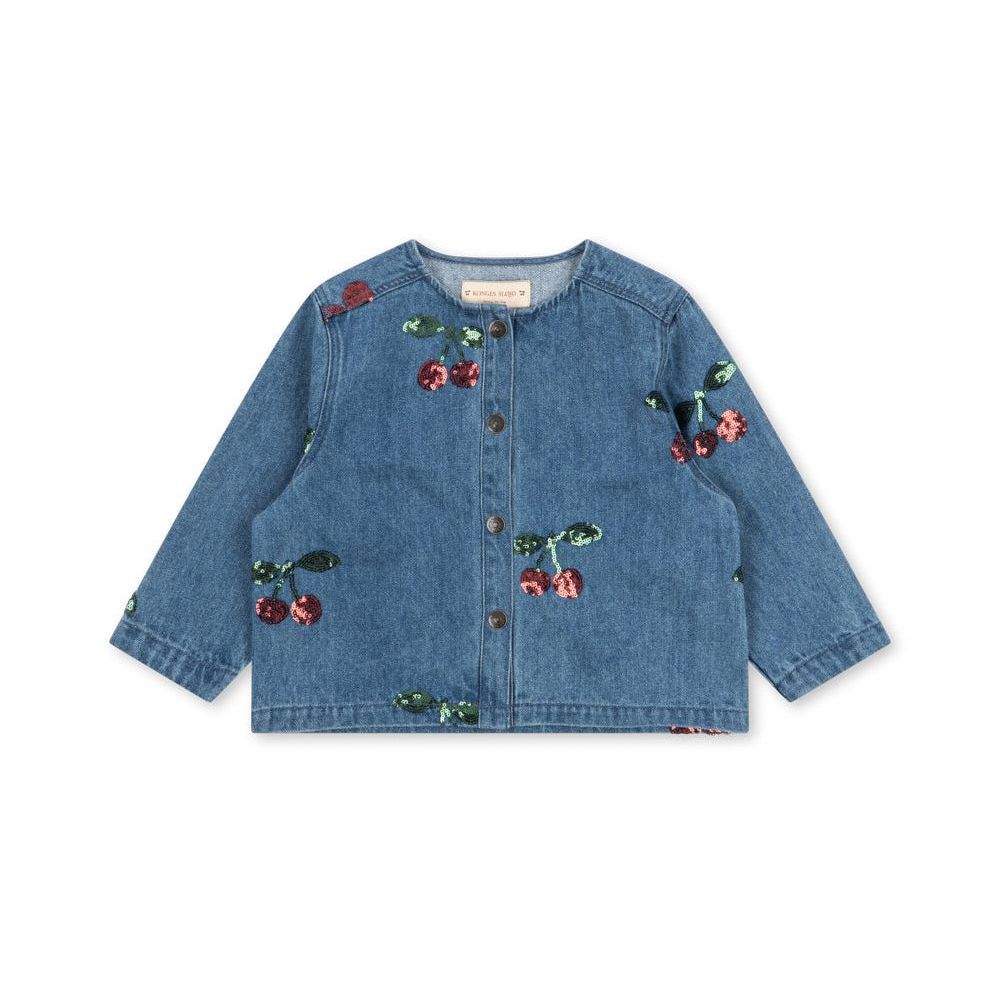 Magot Sequin Denim Shirt GOTS - Cherry Sequin